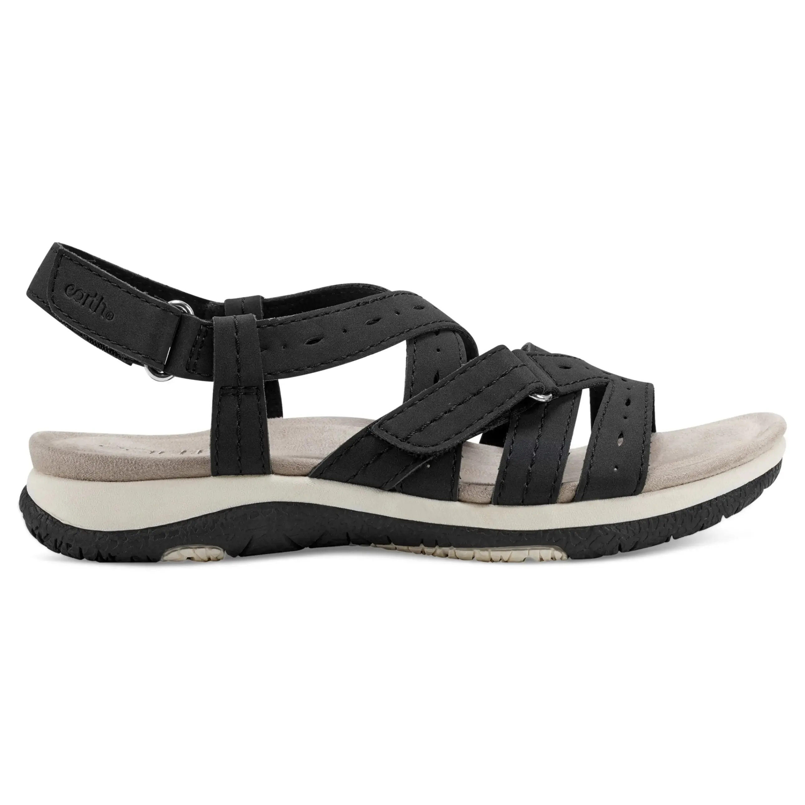 Samsin Round Toe Strappy Casual Flat Sandals