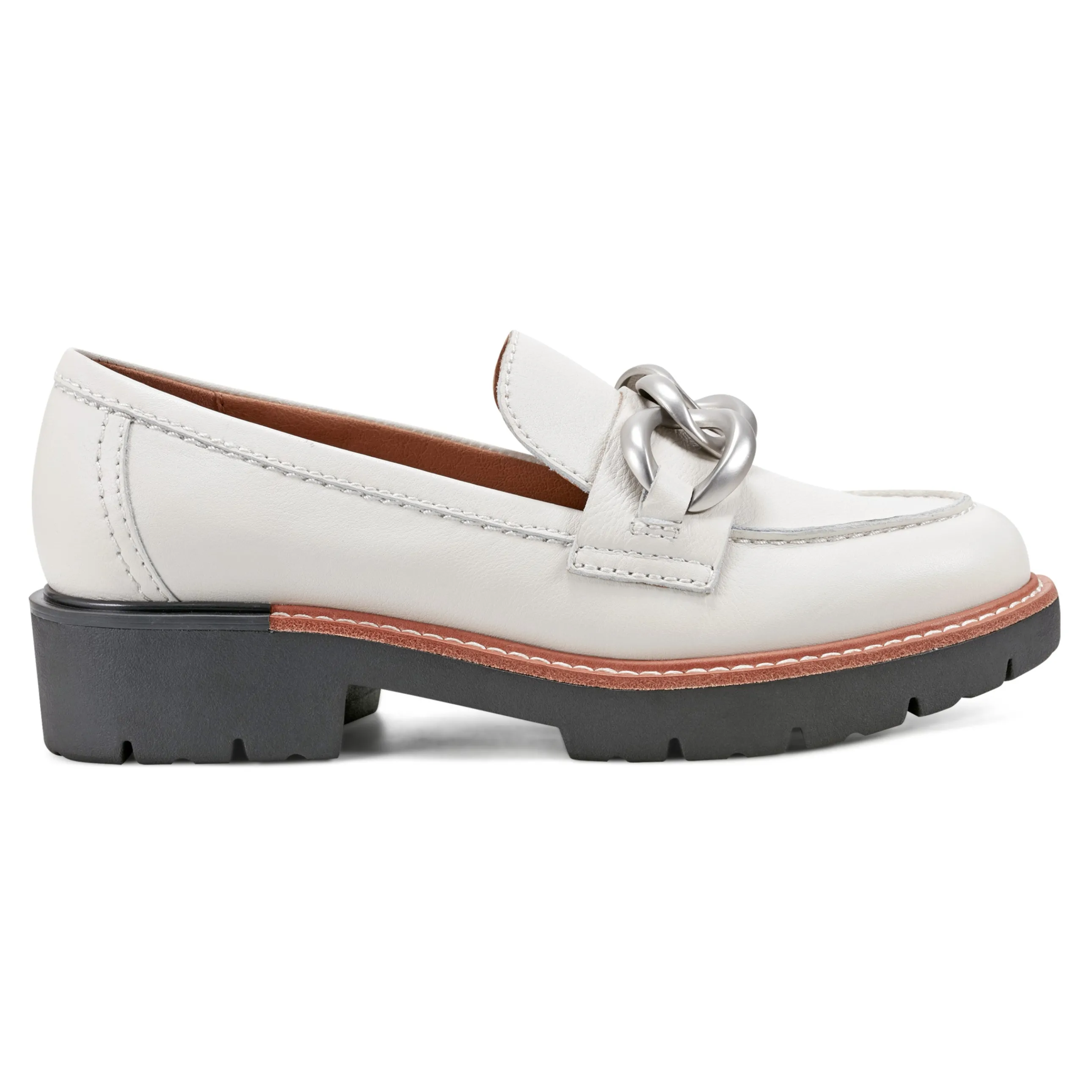 Zalor Round Toe Lug Sole Casual Slip-on Loafers