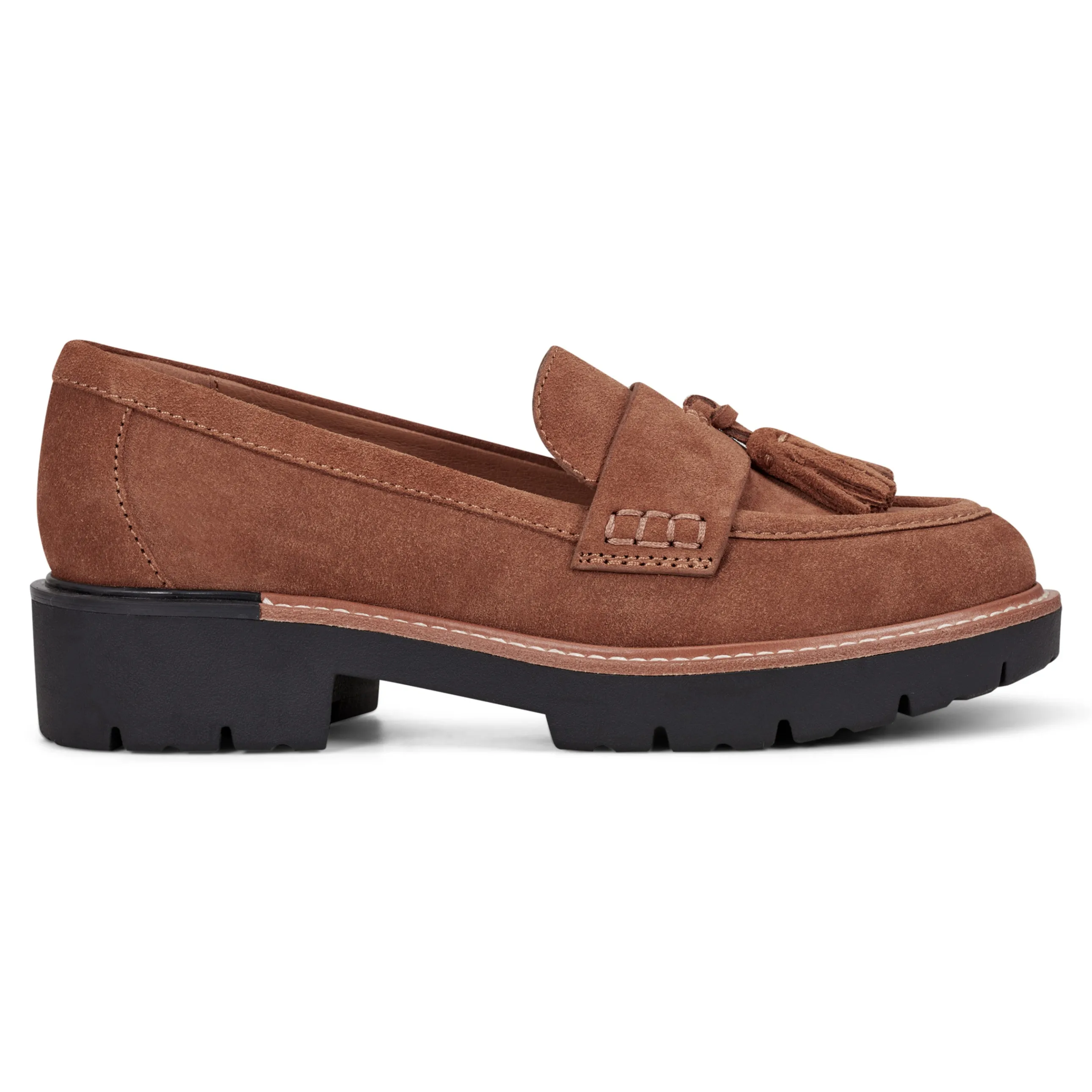 Zimm Round Toe Lug Sole Casual Slip-on Loafers