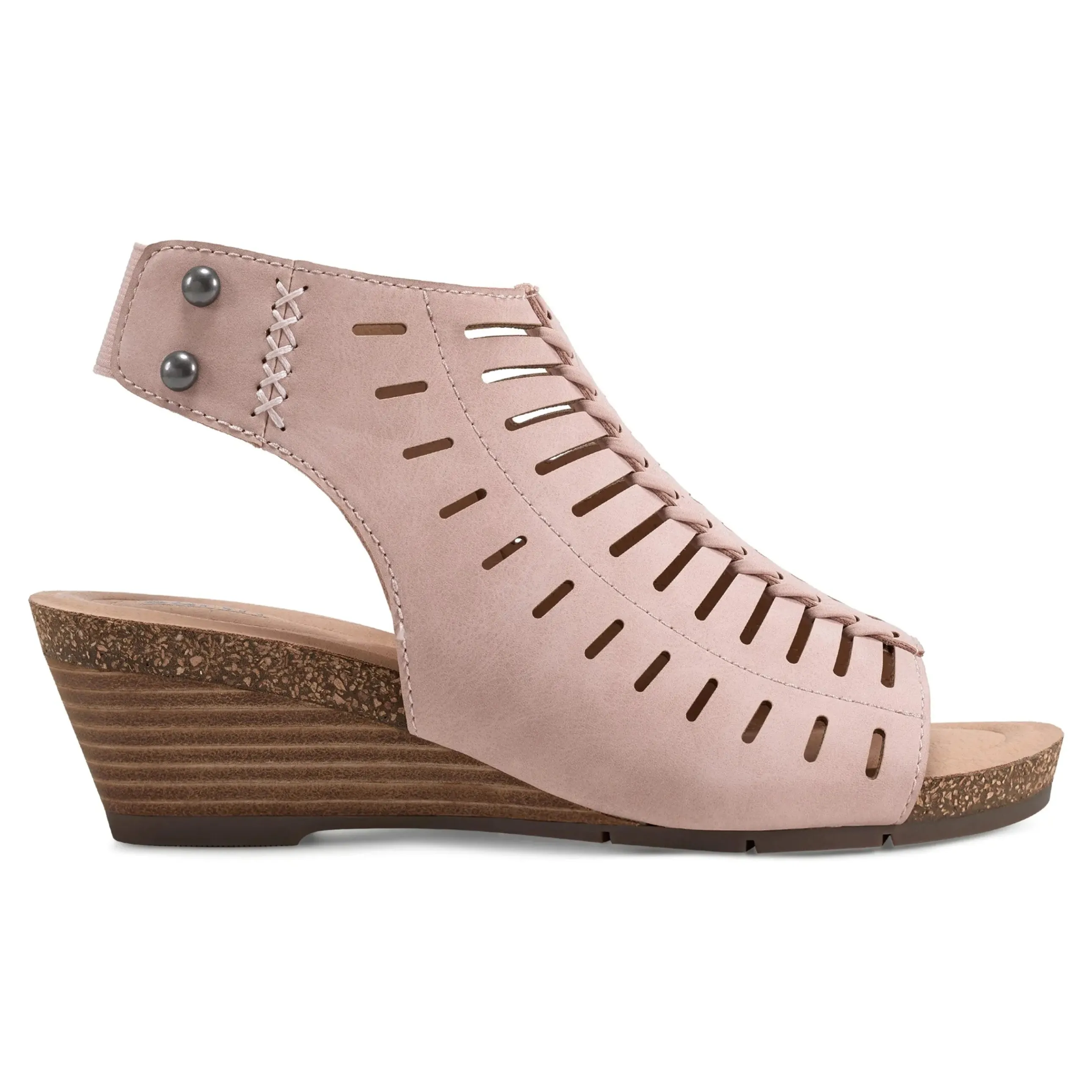 Hana Round Toe Laser Cut Dress Sandals