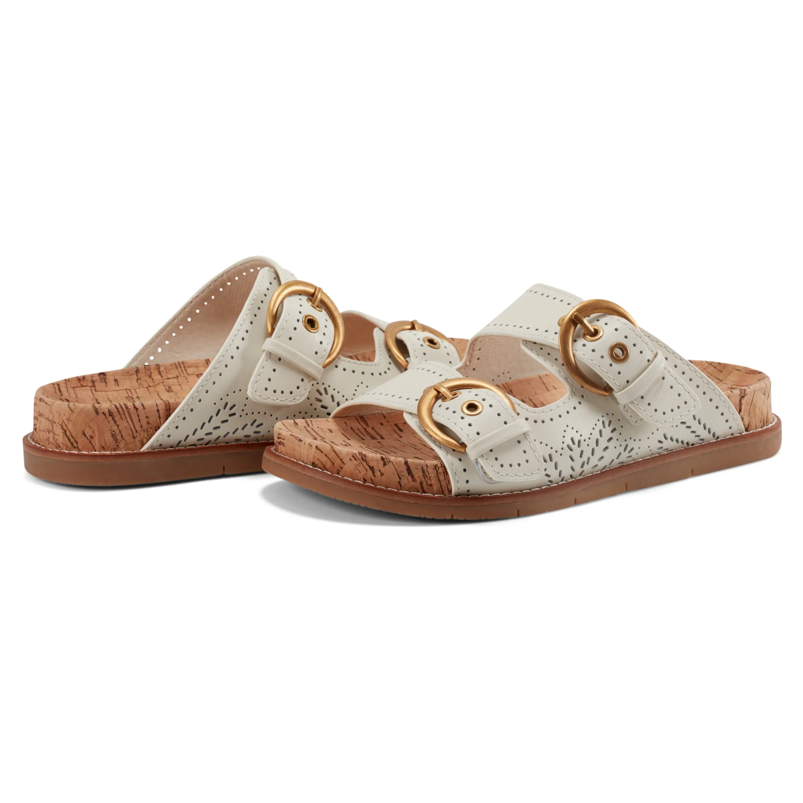 Francii Round Toe Casual Slip-on Flat Sandals