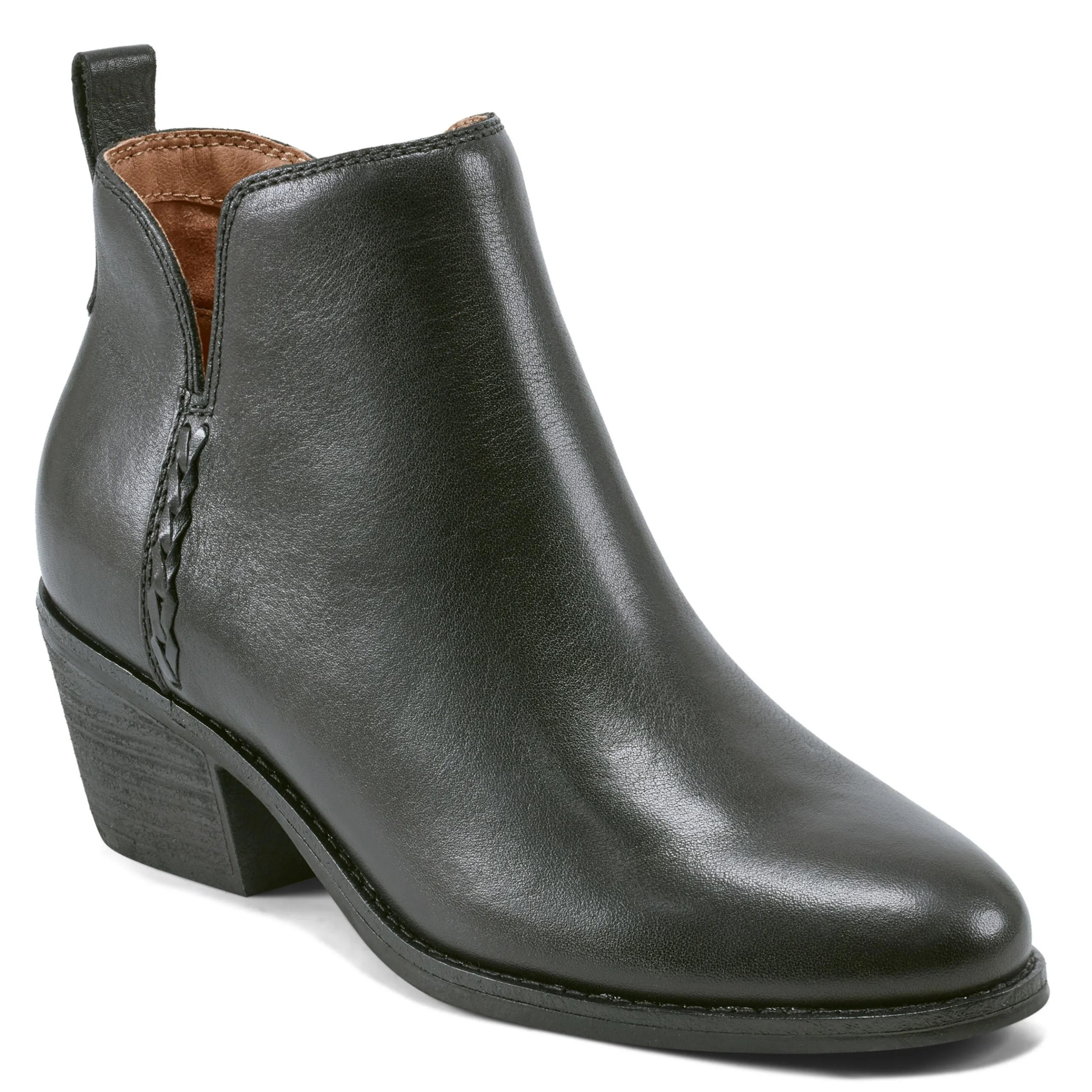 Marisole Block Heel Slip-on Casual Booties