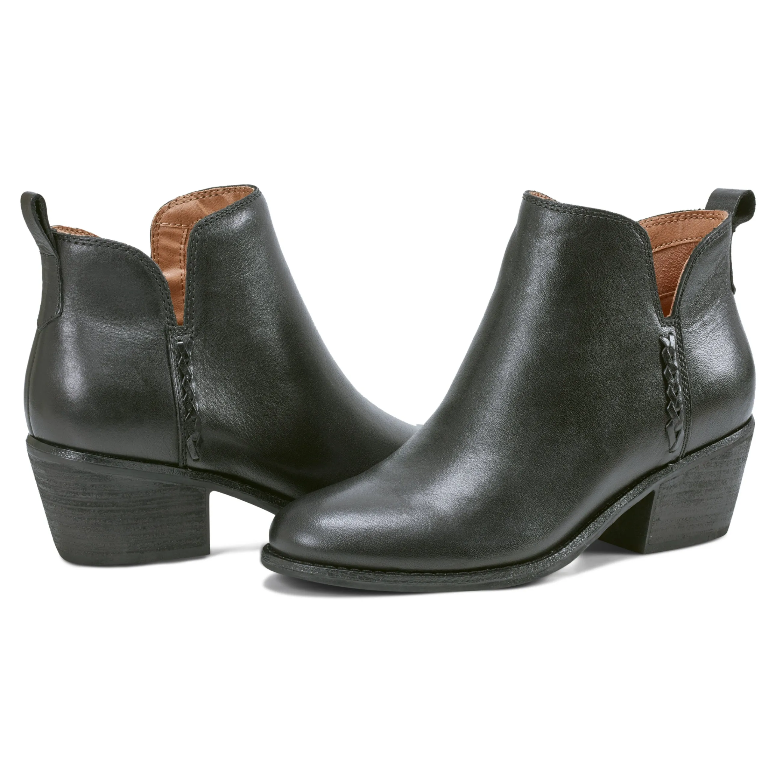 Marisole Block Heel Slip-on Casual Booties