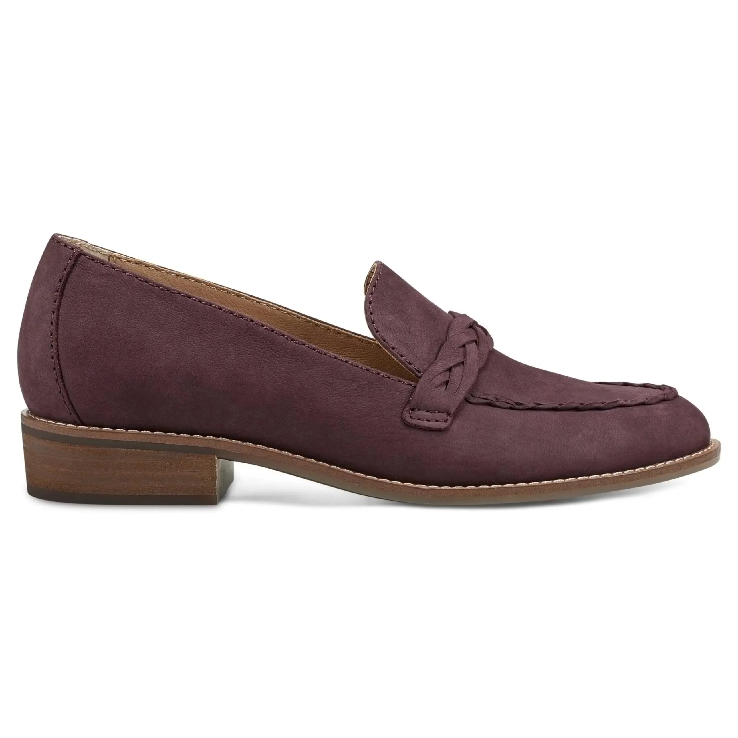 Edie Stacked Heel Casual Slip-on Loafers
