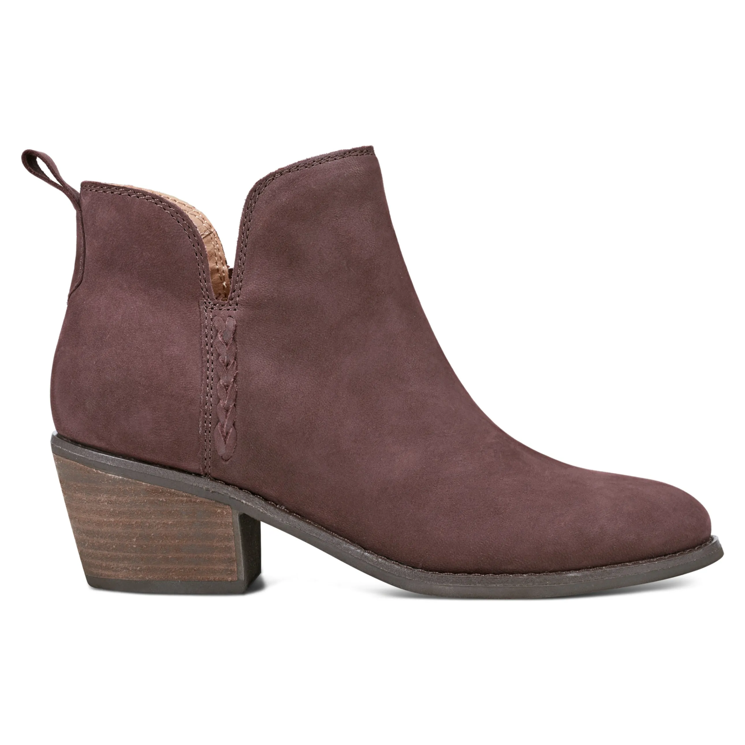 Marisole Block Heel Slip-on Casual Booties