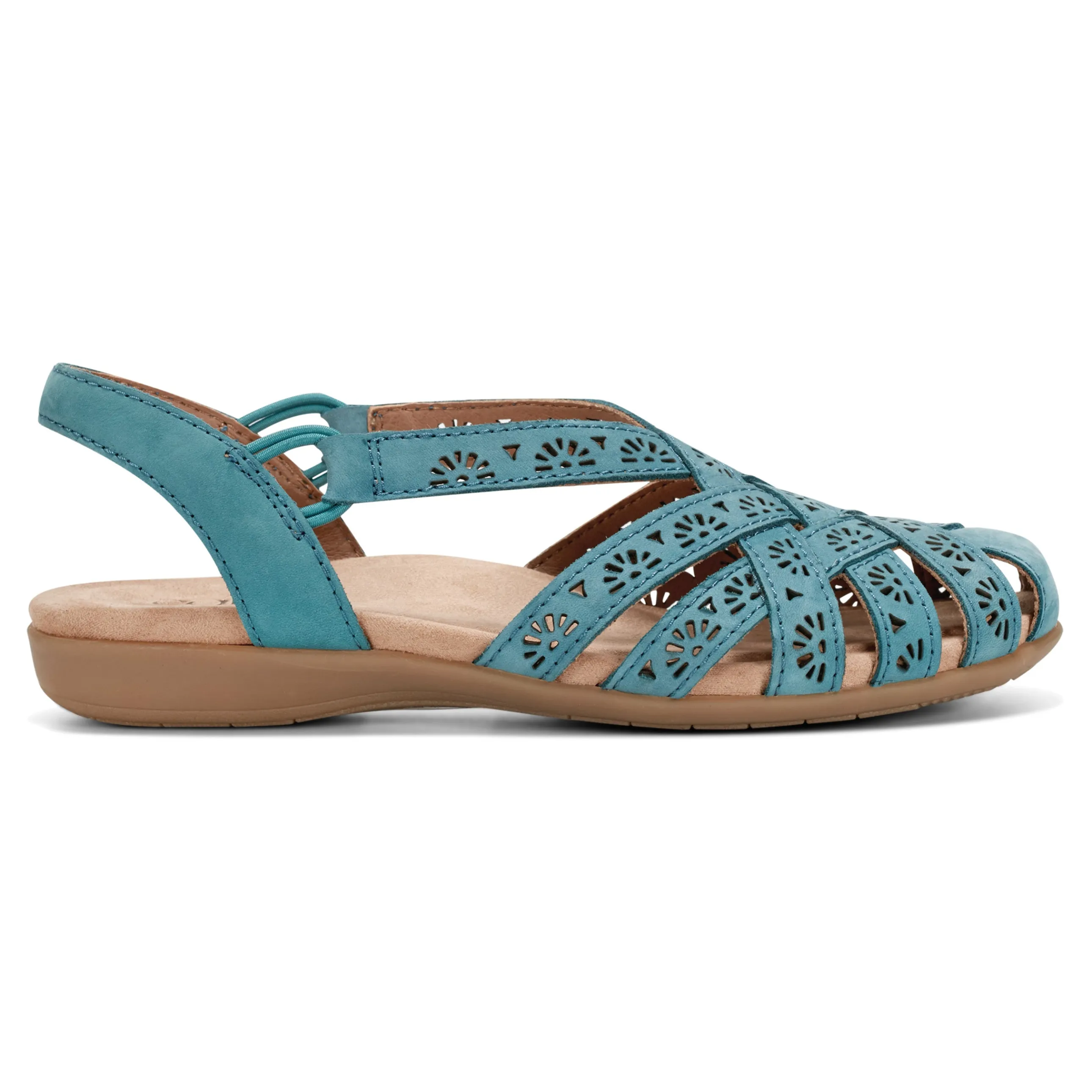 Briel Round Toe Casual Slingback Flat Sandals