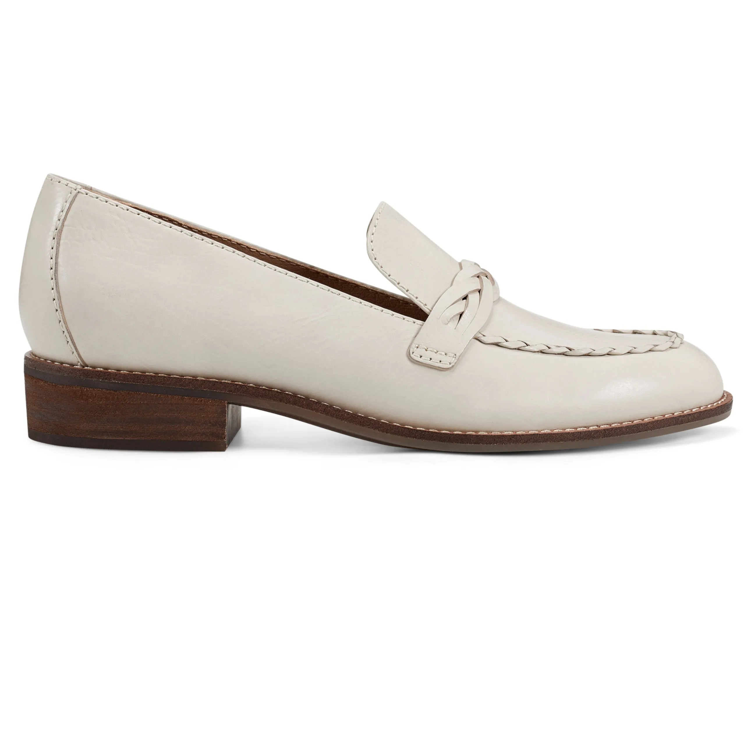 Edie Stacked Heel Casual Slip-on Loafers