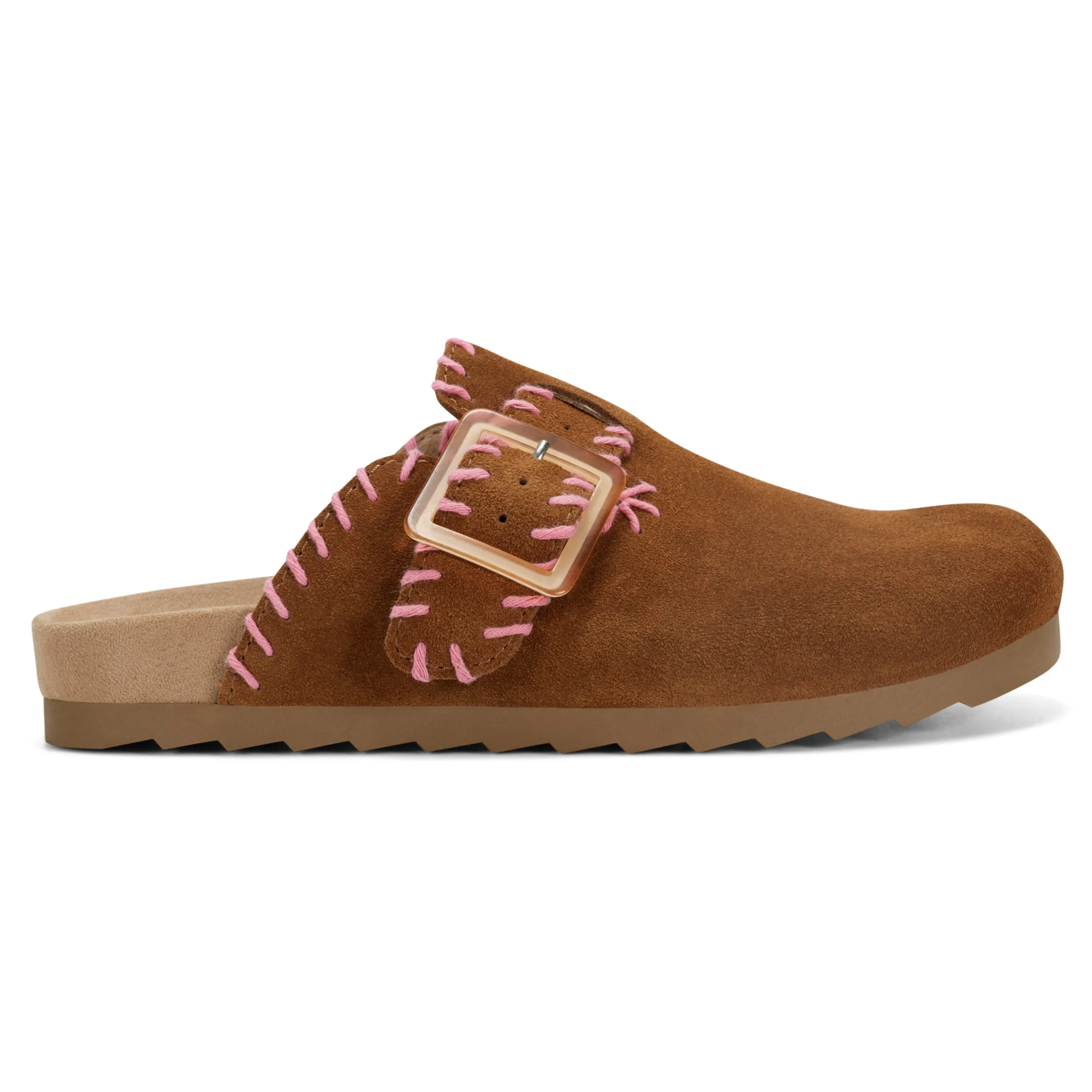 Gena Round Toe Slip-on Flat Casual Clogs