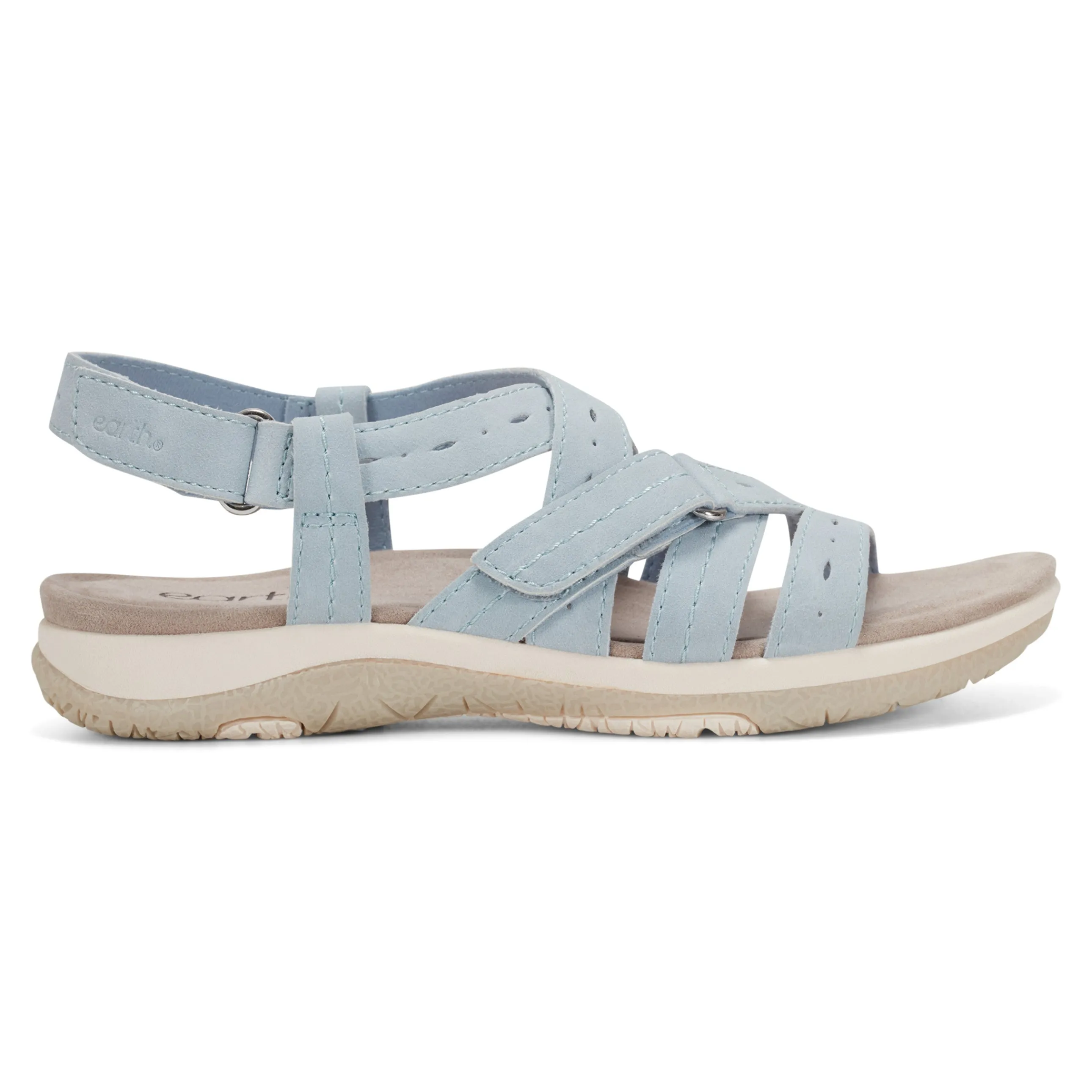 Samsin Round Toe Strappy Casual Flat Sandals