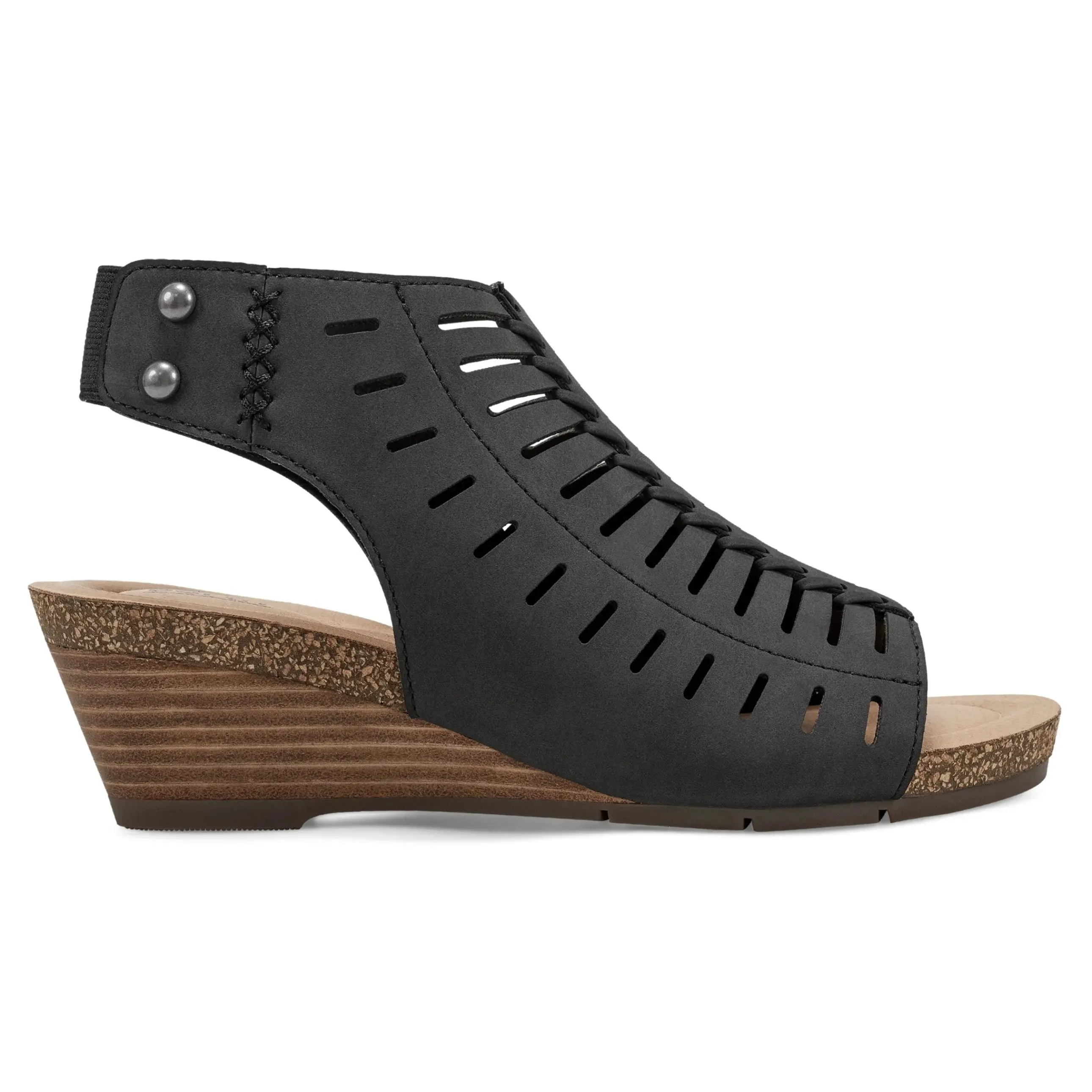 Hana Round Toe Laser Cut Dress Sandals