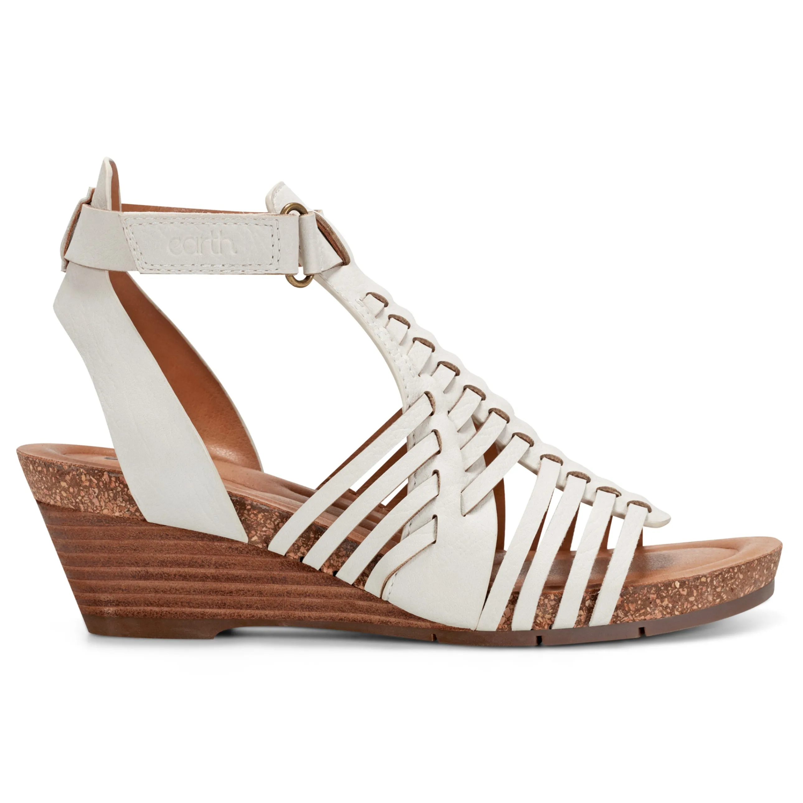 Hattie Round Toe Strappy Wedge Sandals