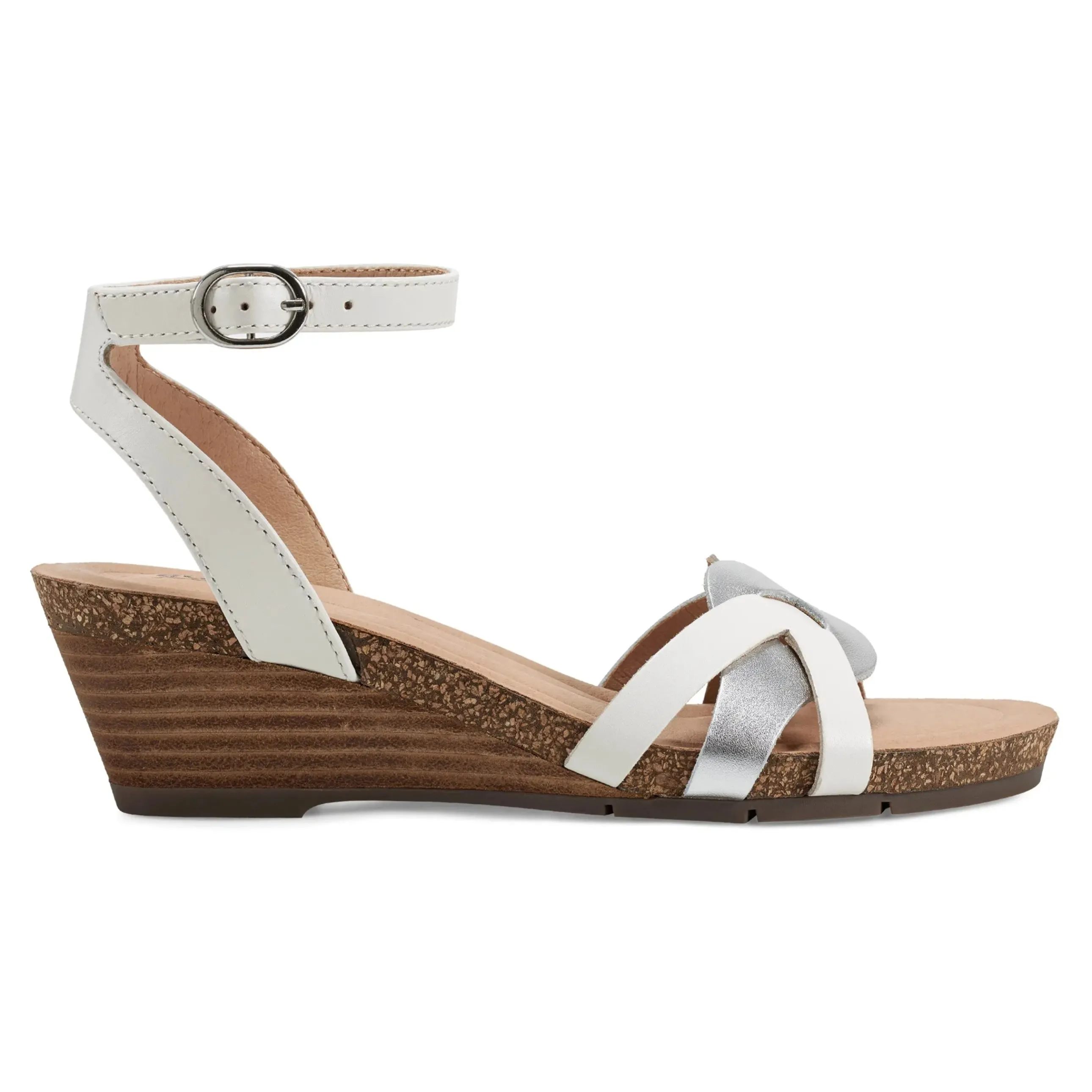 Herly Woven Strappy Stacked Heel Dress Sandals