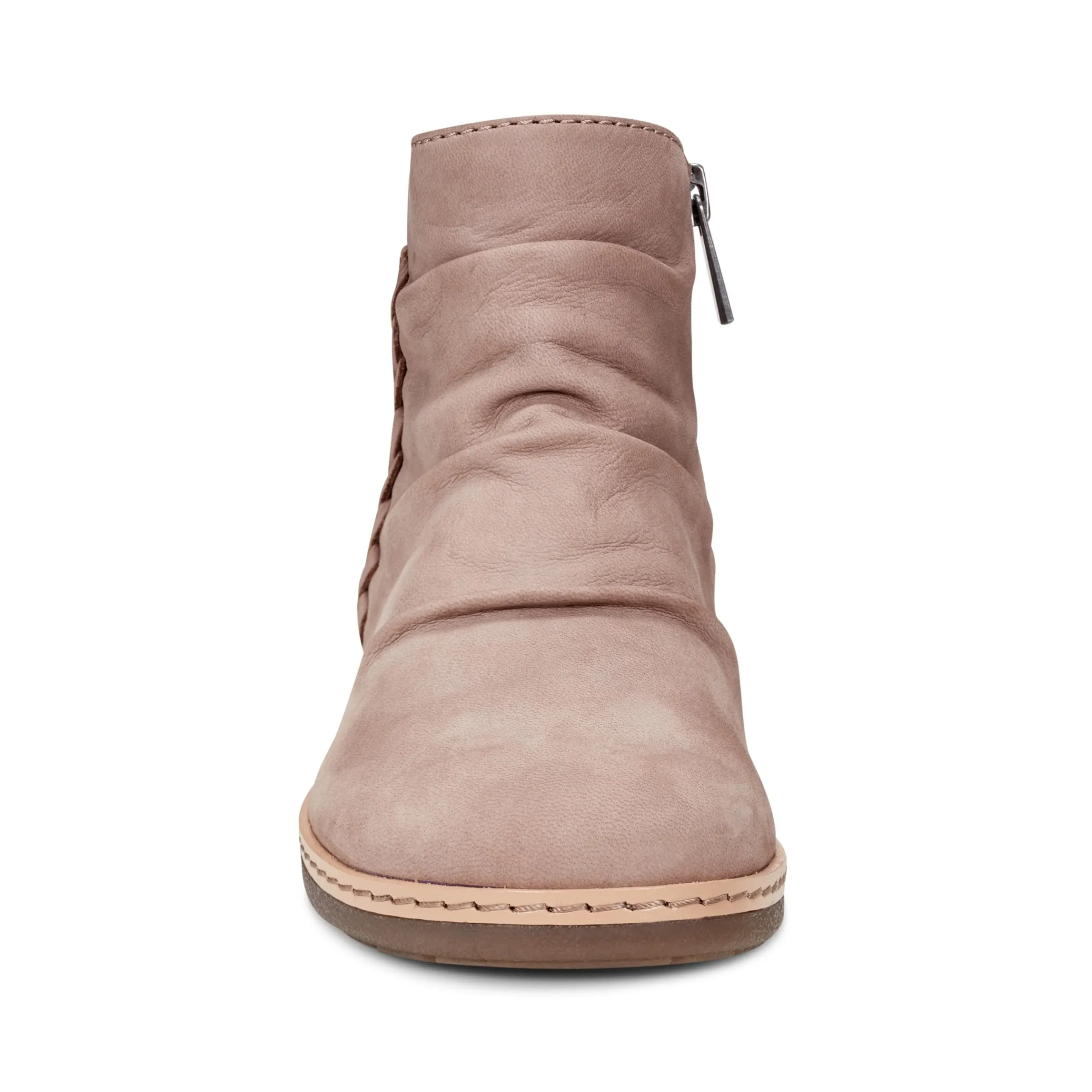 Hilaree Water Repellent Round Toe Ruched Casual Booties