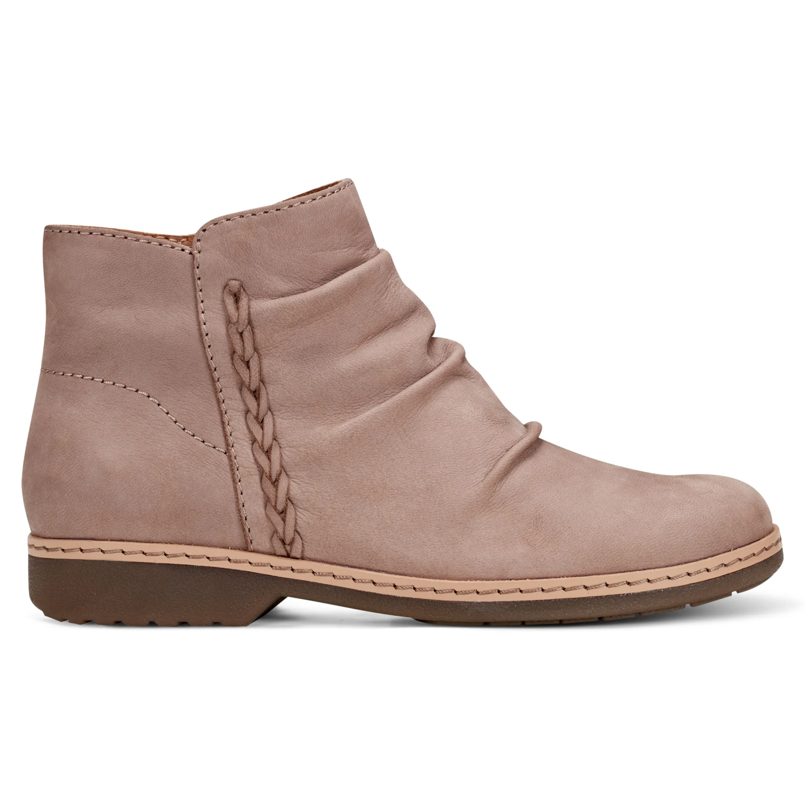 Hilaree Water Repellent Round Toe Ruched Casual Booties