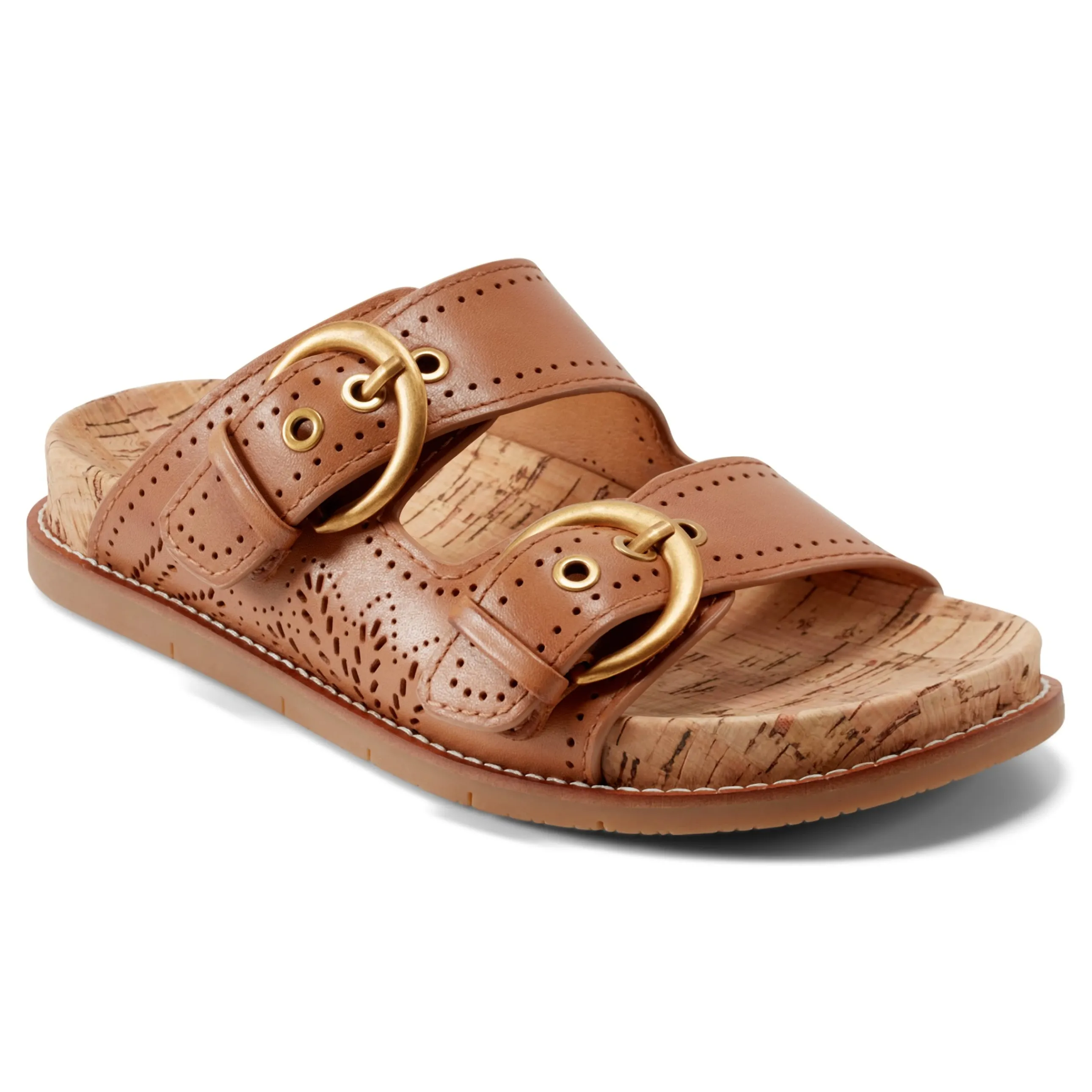Francii Round Toe Casual Slip-on Flat Sandals