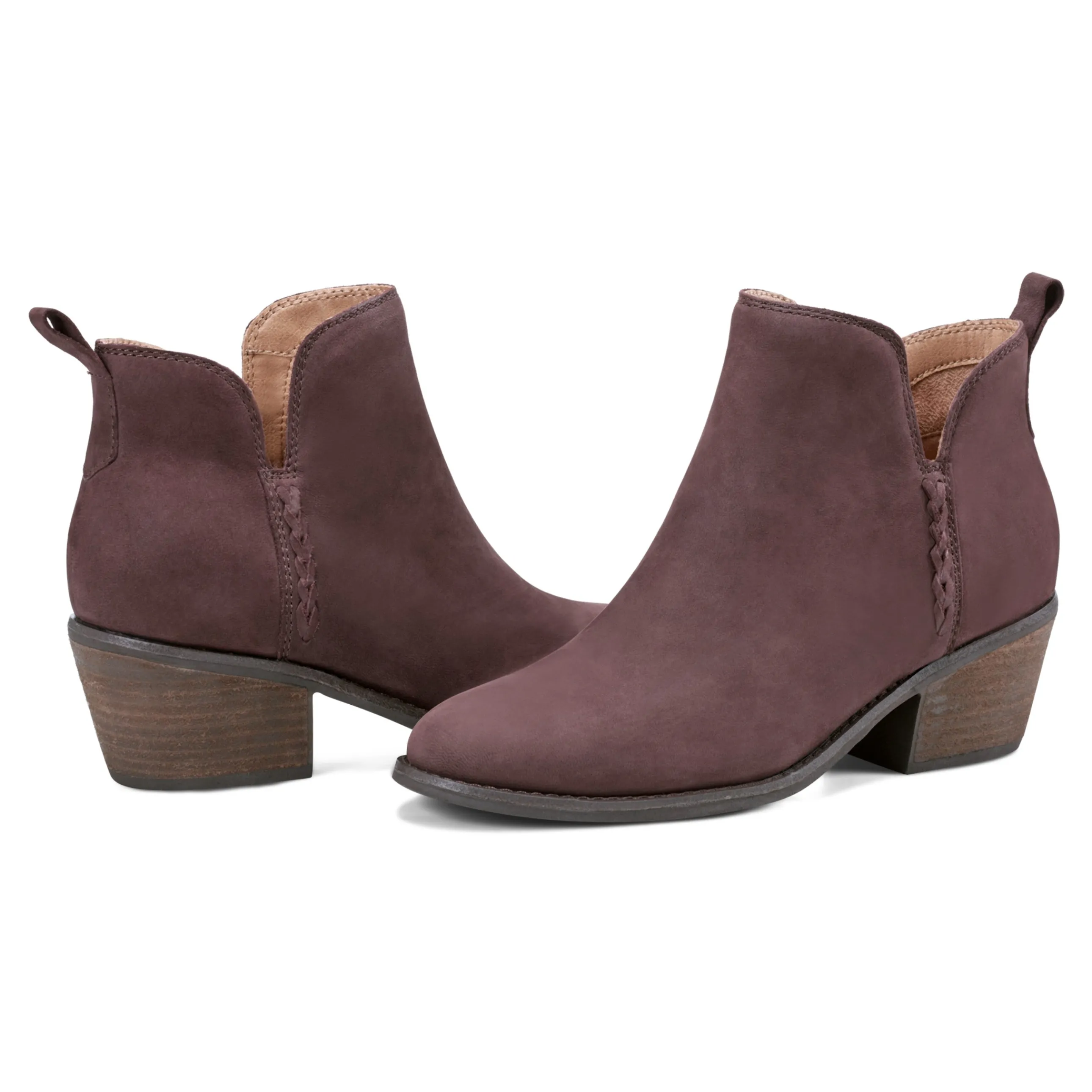 Marisole Block Heel Slip-on Casual Booties