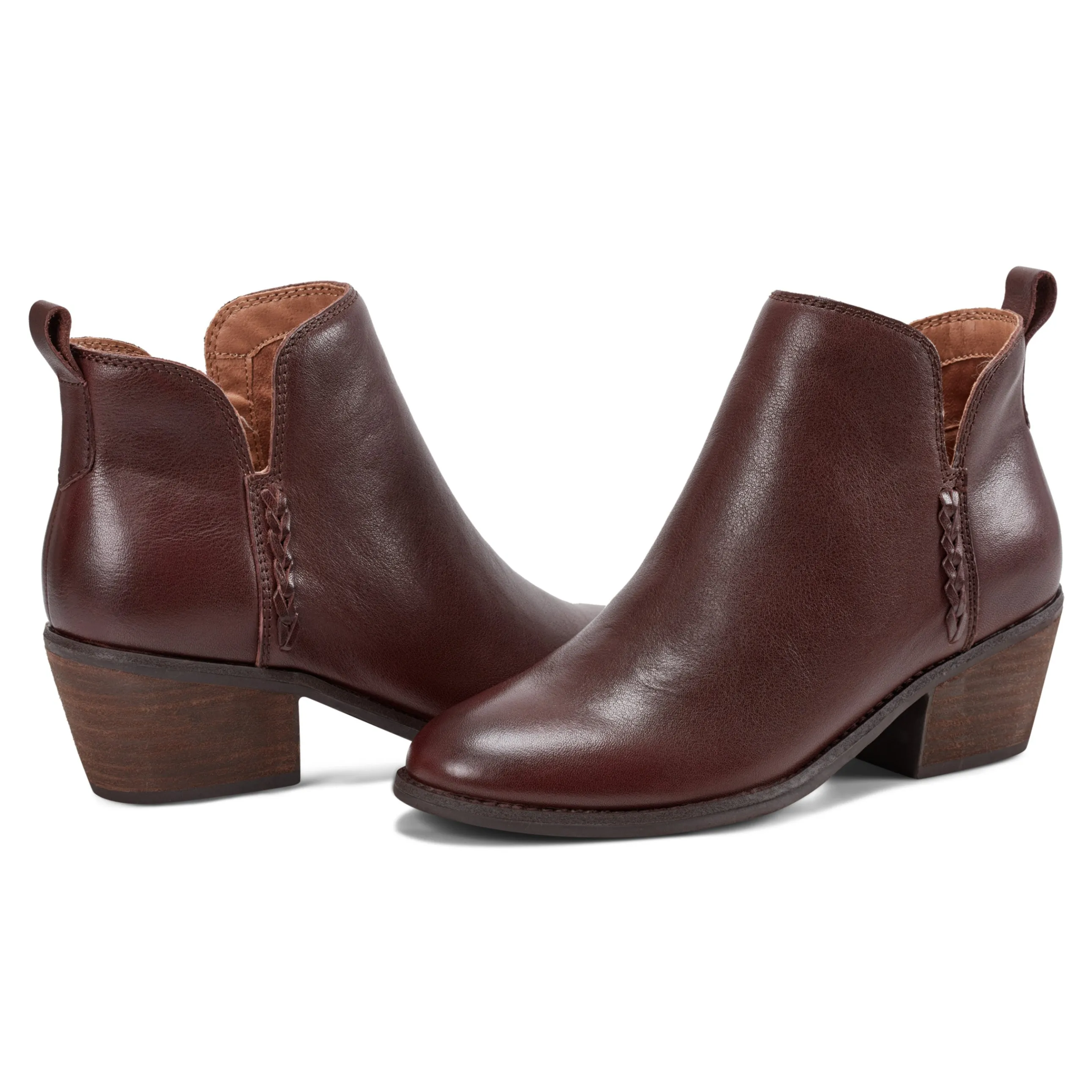 Marisole Block Heel Slip-on Casual Booties