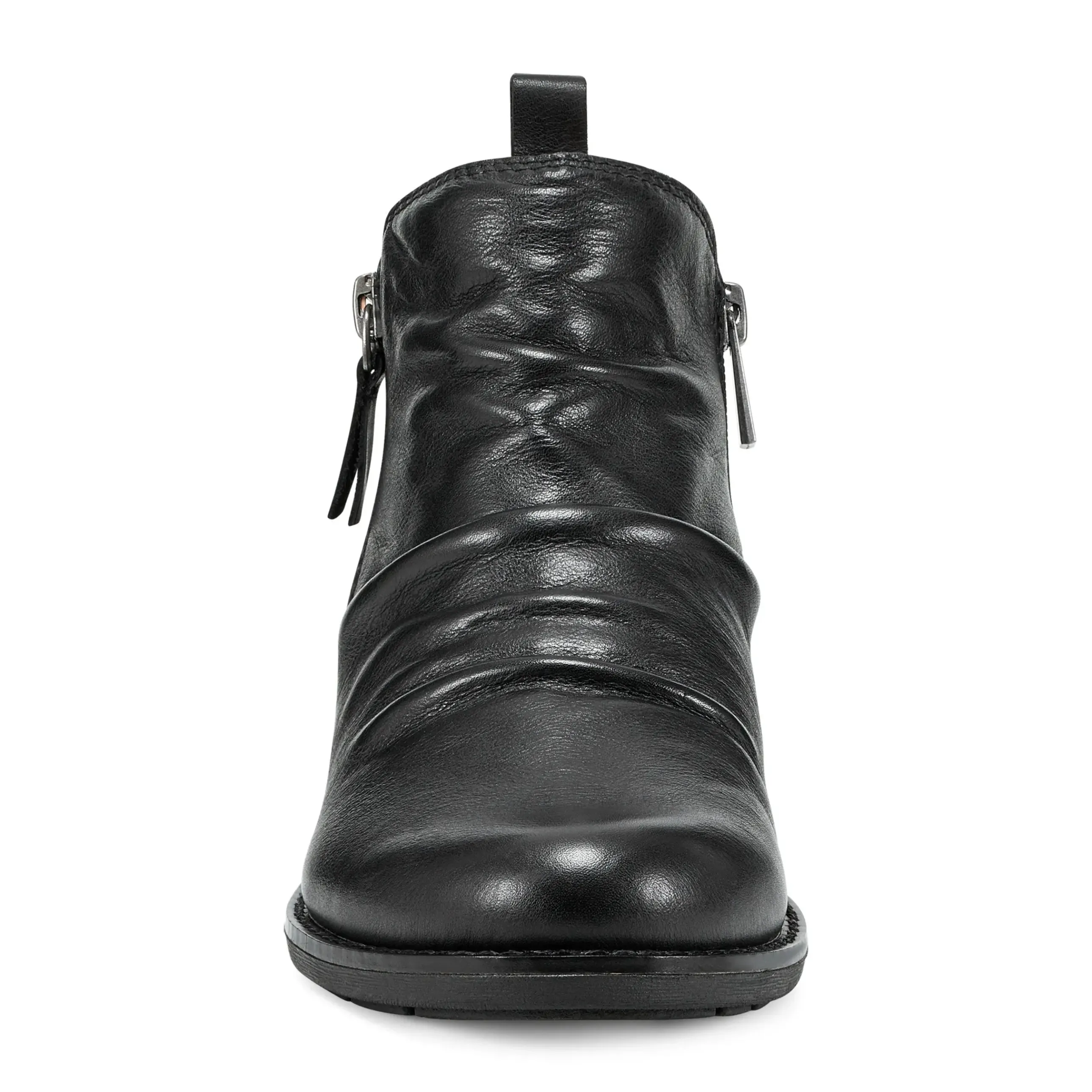 Nadya Round Toe Ruched Casual Booties