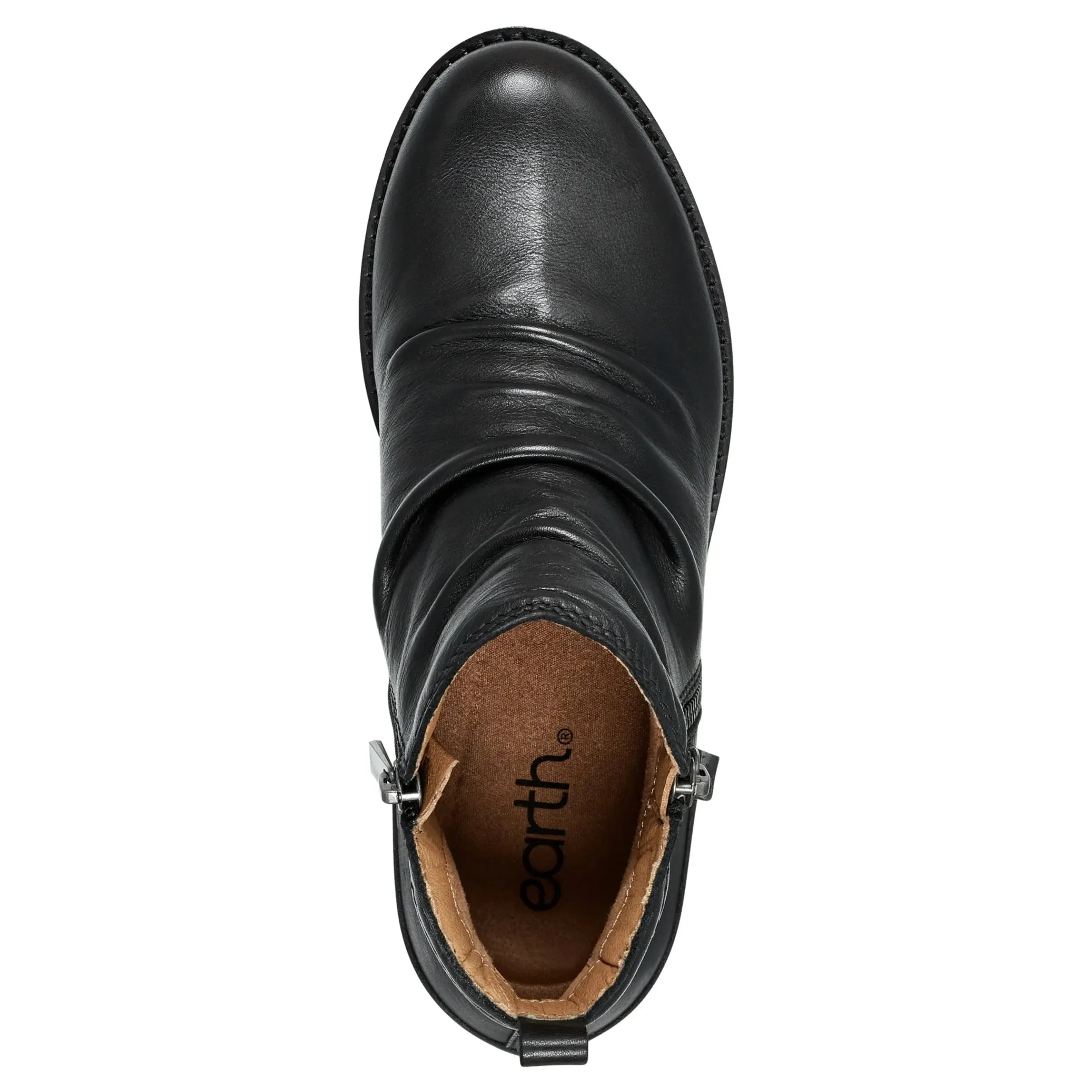 Nadya Round Toe Ruched Casual Booties