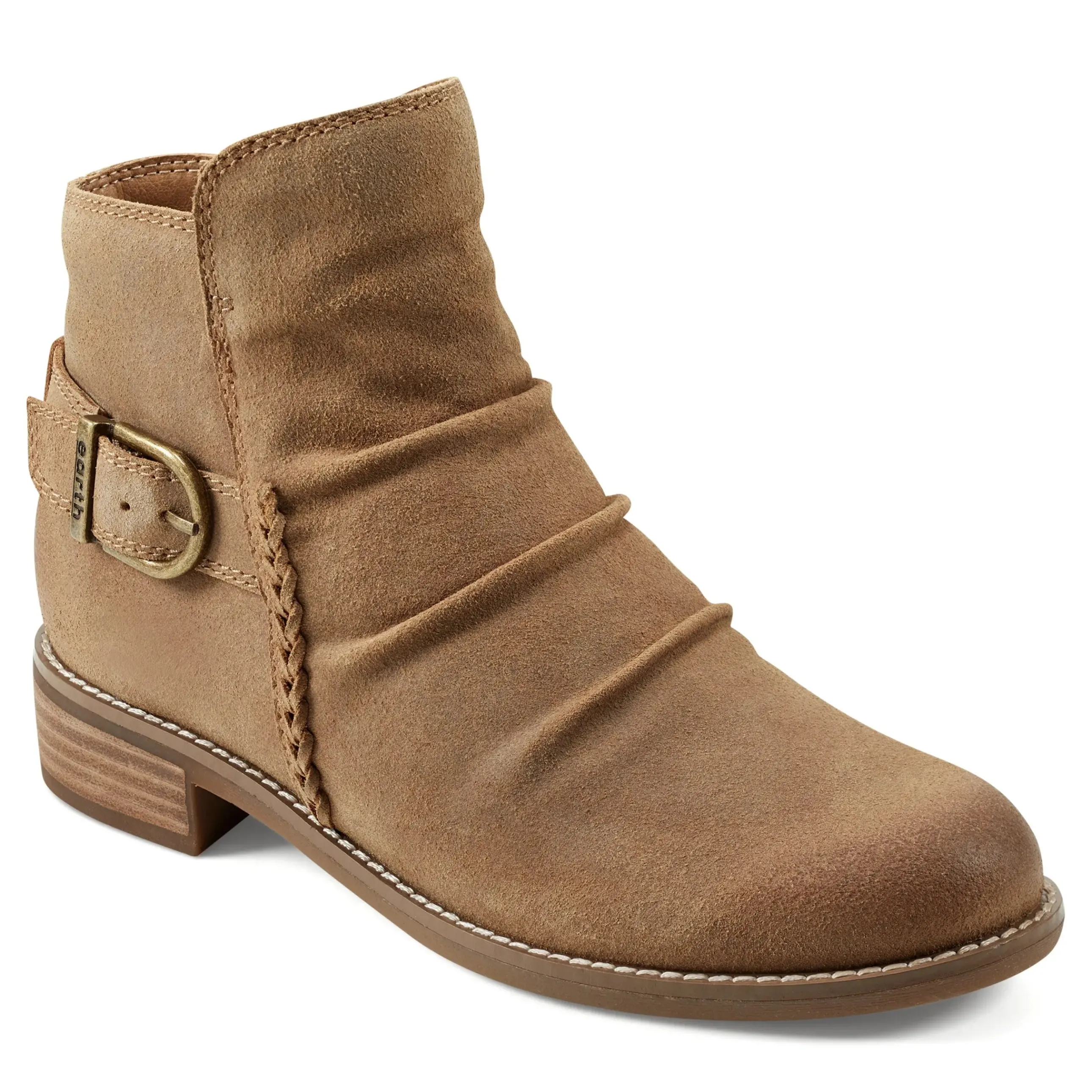 Naira Round Toe Ruched Casual Booties