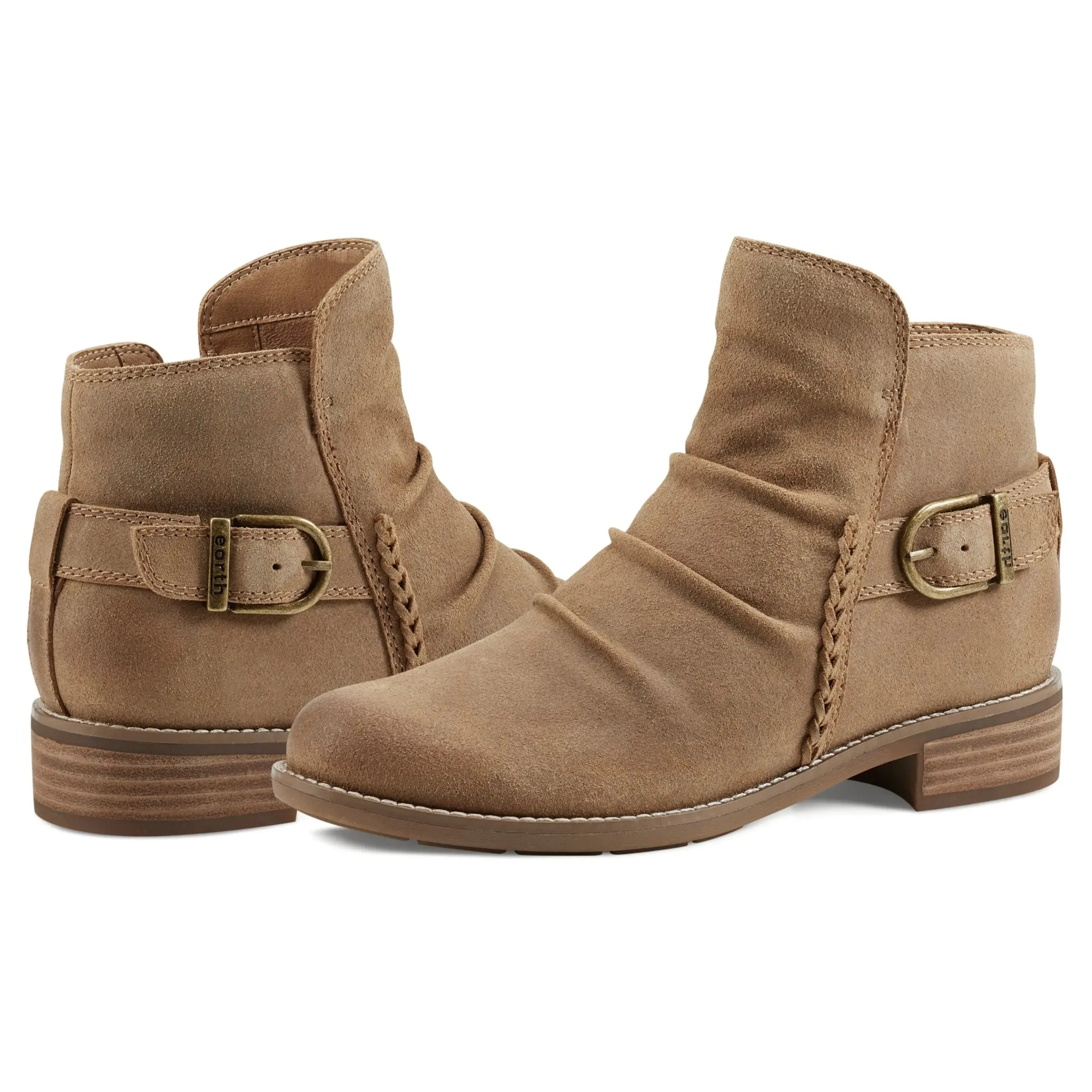 Naira Round Toe Ruched Casual Booties