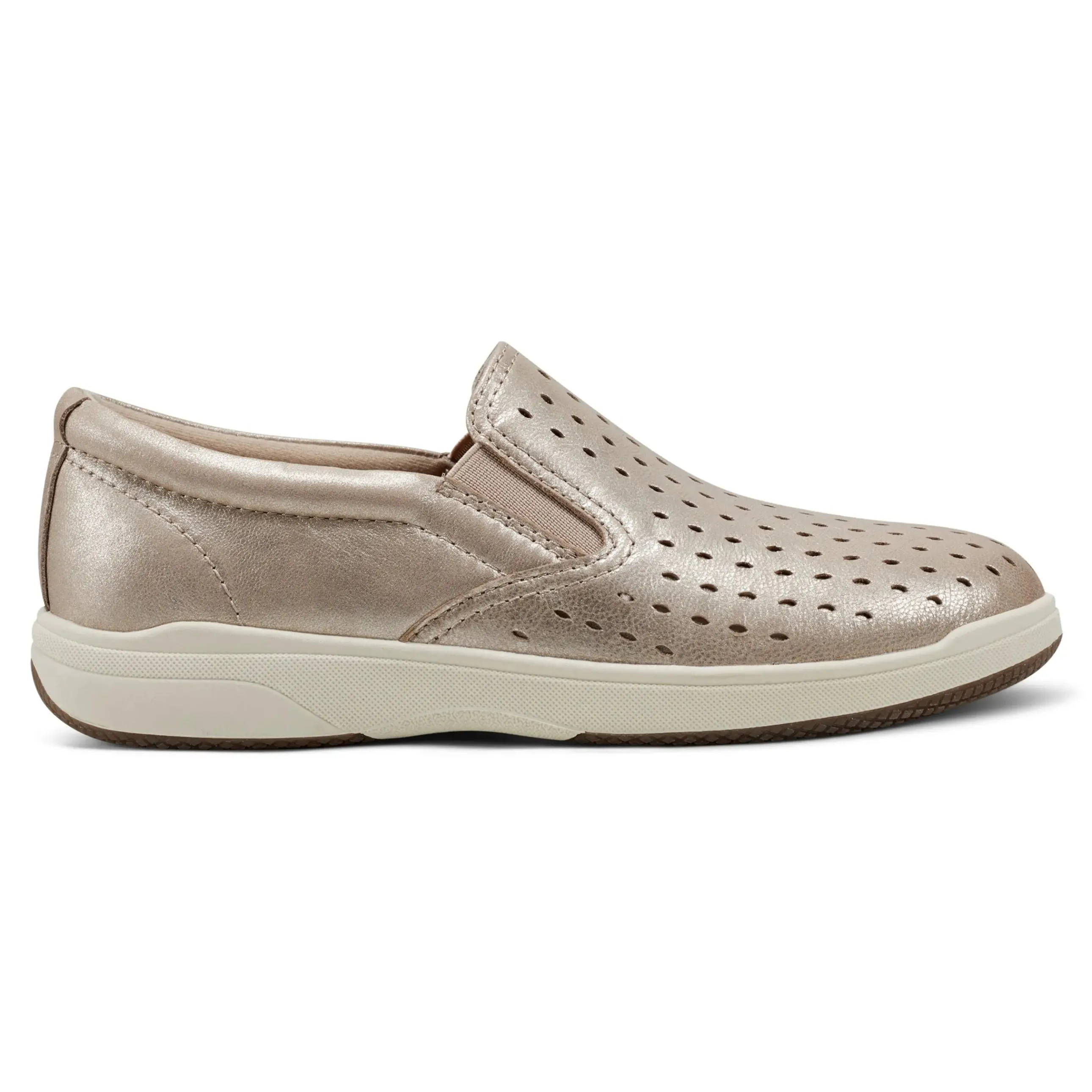 Nel Laser Cut Round Toe Casual Slip-on Sneakers