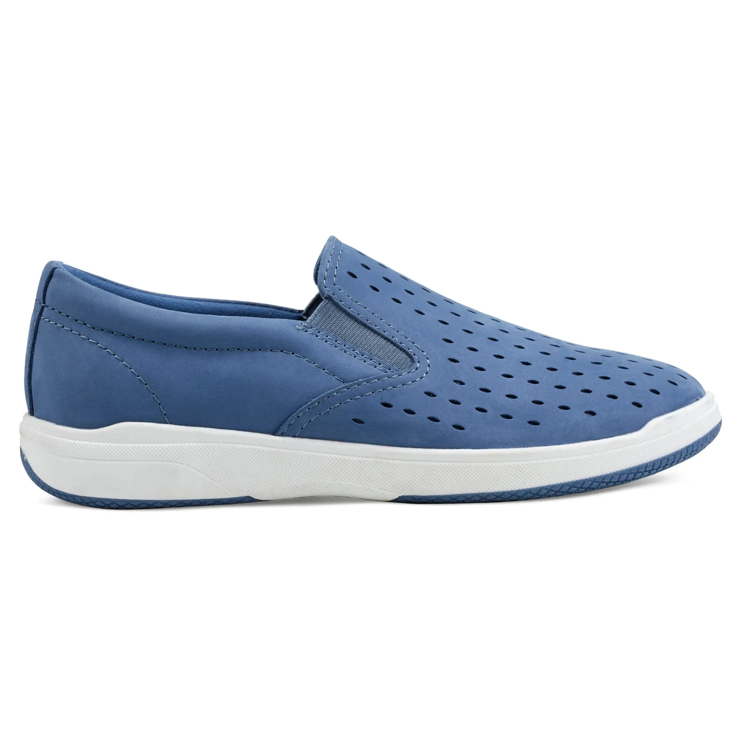 Nel Laser Cut Round Toe Casual Slip-on Sneakers