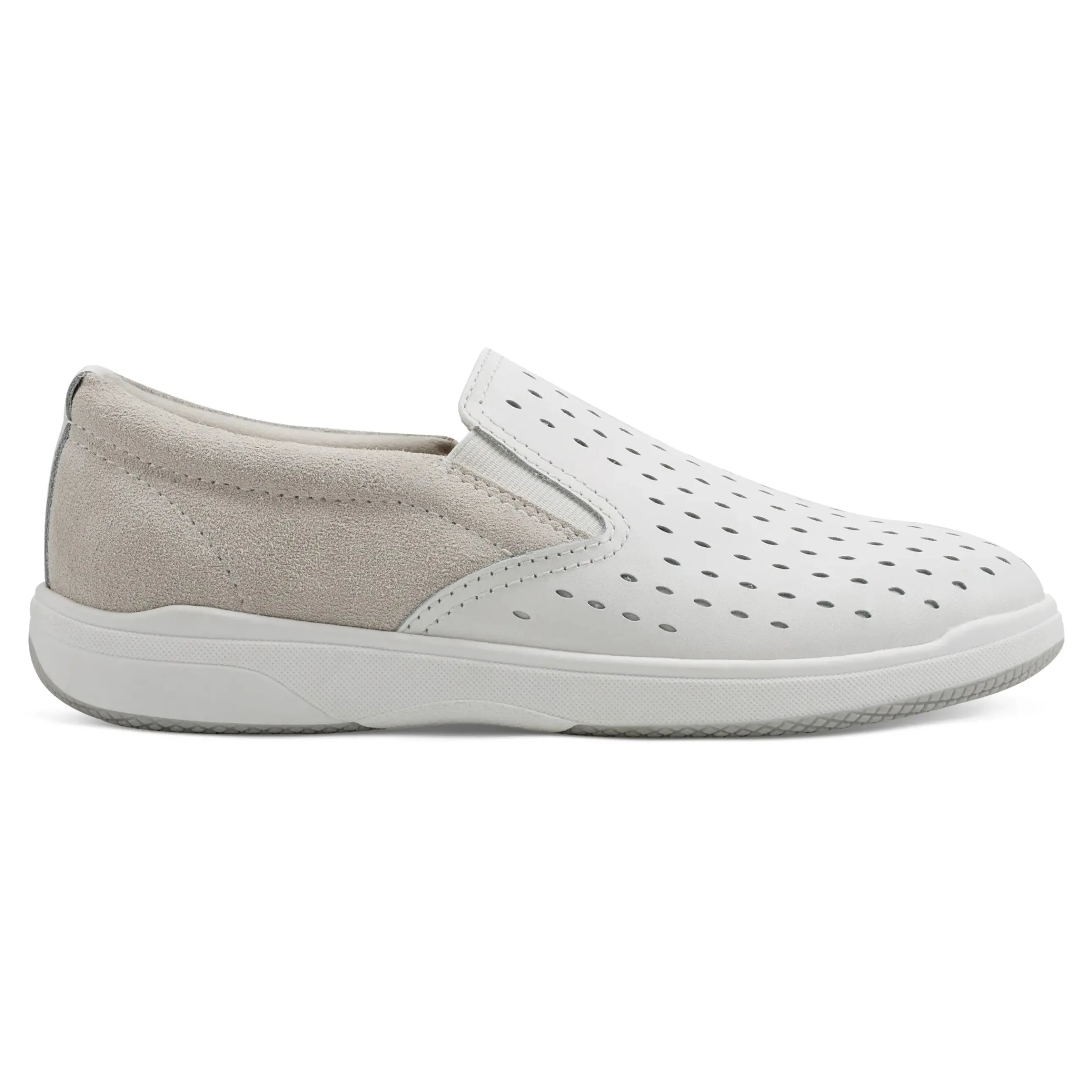 Nel Laser Cut Round Toe Casual Slip-on Sneakers