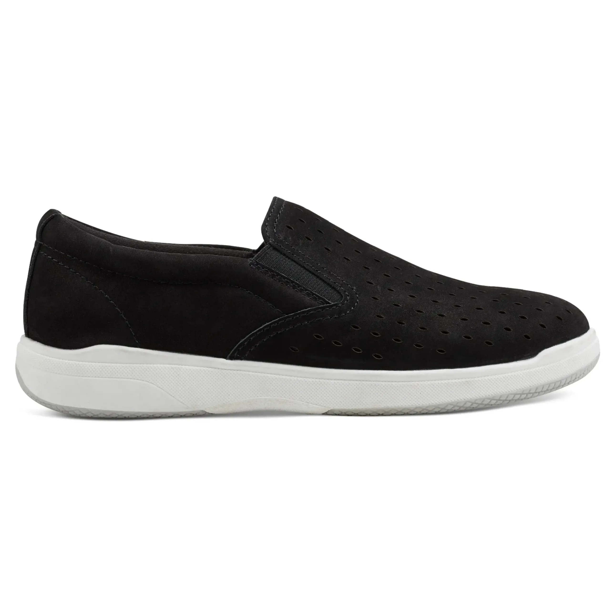 Nel Laser Cut Round Toe Casual Slip-on Sneakers
