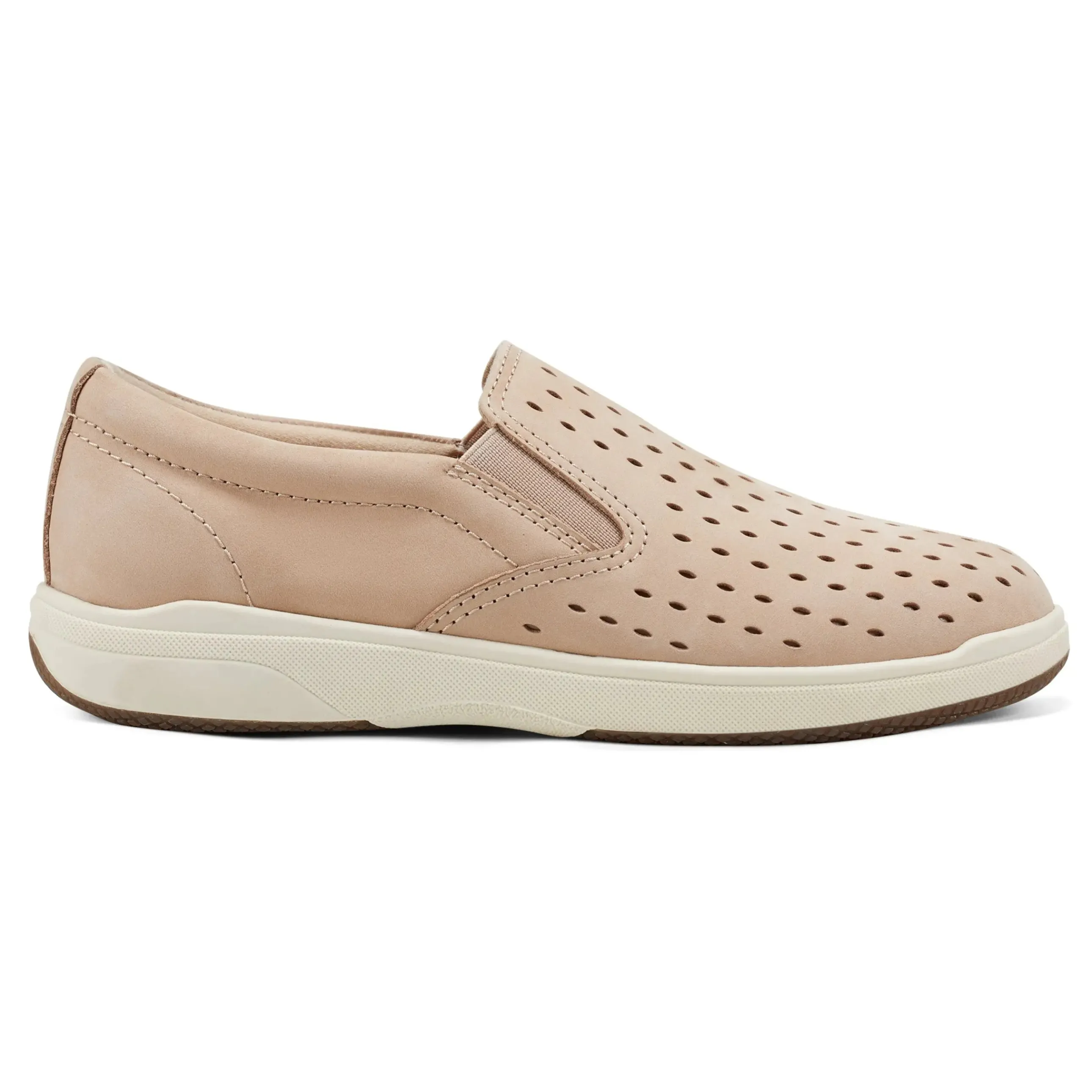Nel Laser Cut Round Toe Casual Slip-on Sneakers