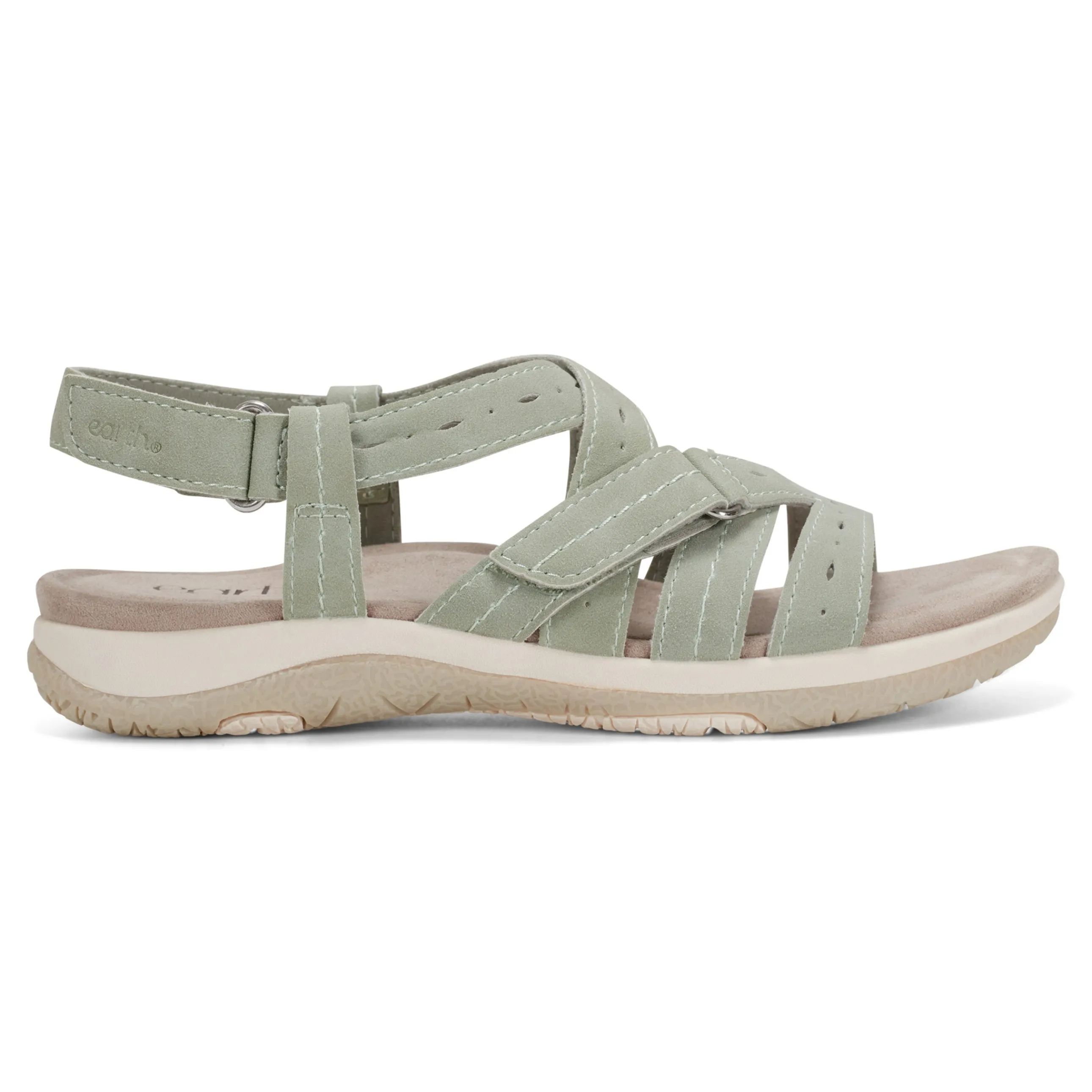 Samsin Round Toe Strappy Casual Flat Sandals