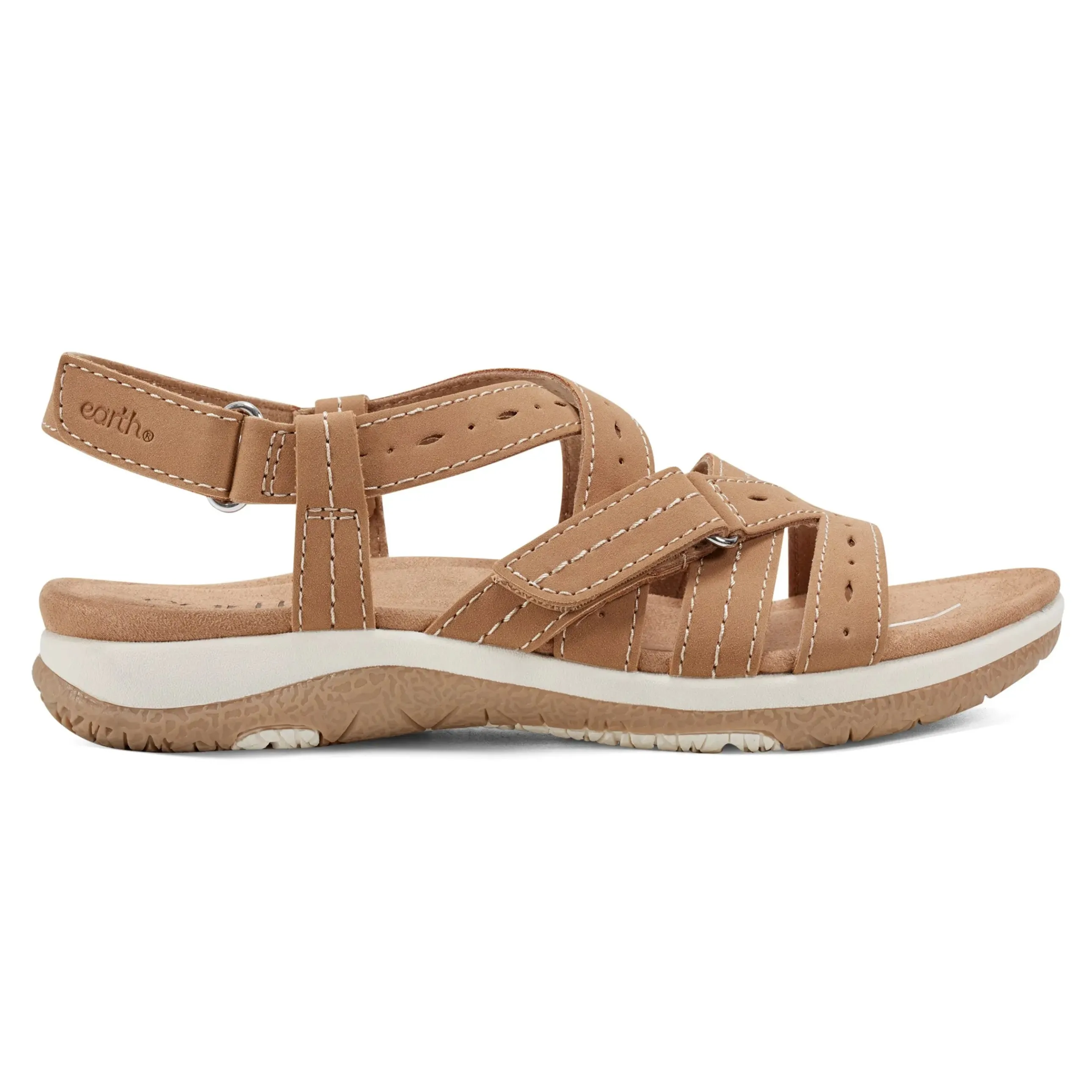 Samsin Round Toe Strappy Casual Flat Sandals