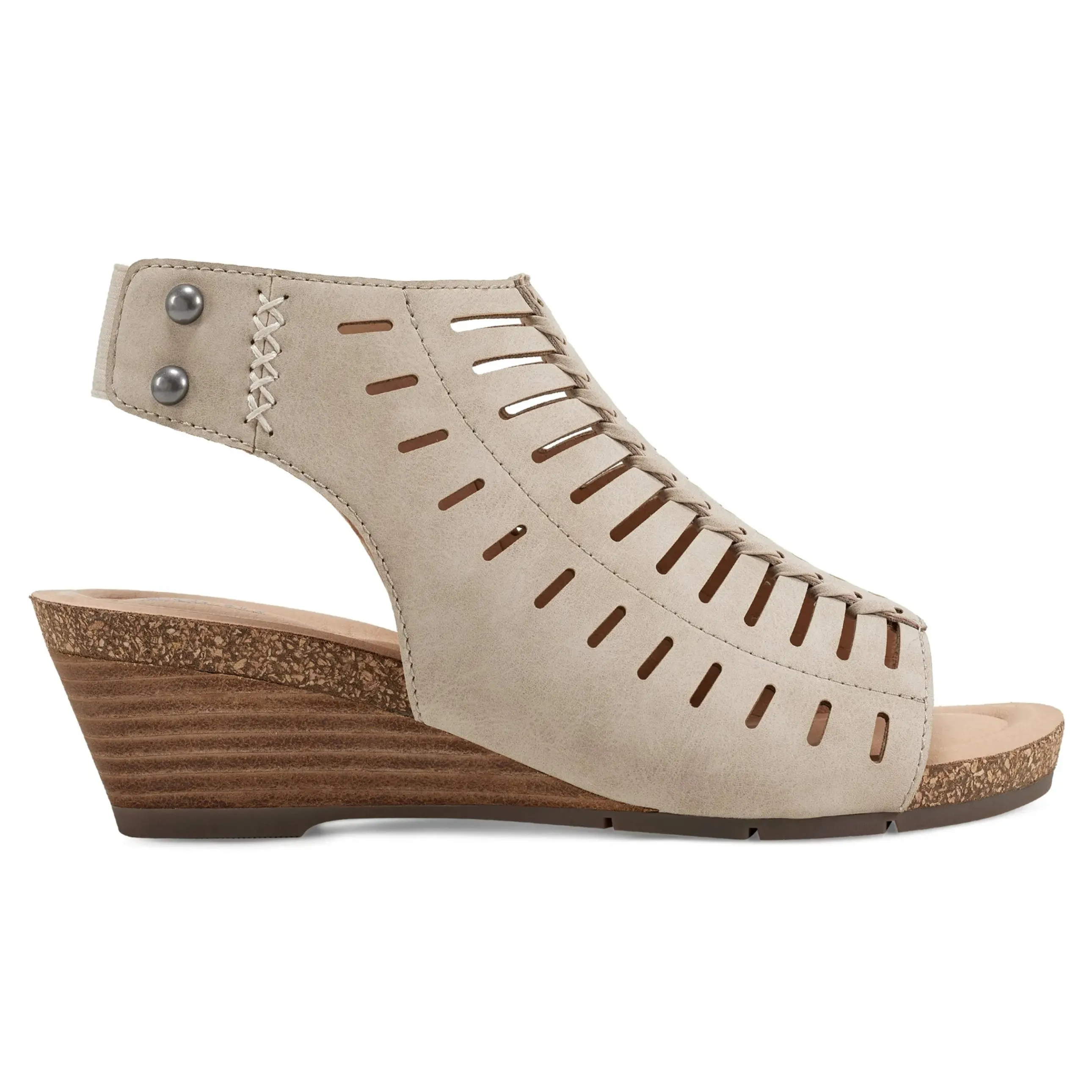 Hana Round Toe Laser Cut Dress Sandals