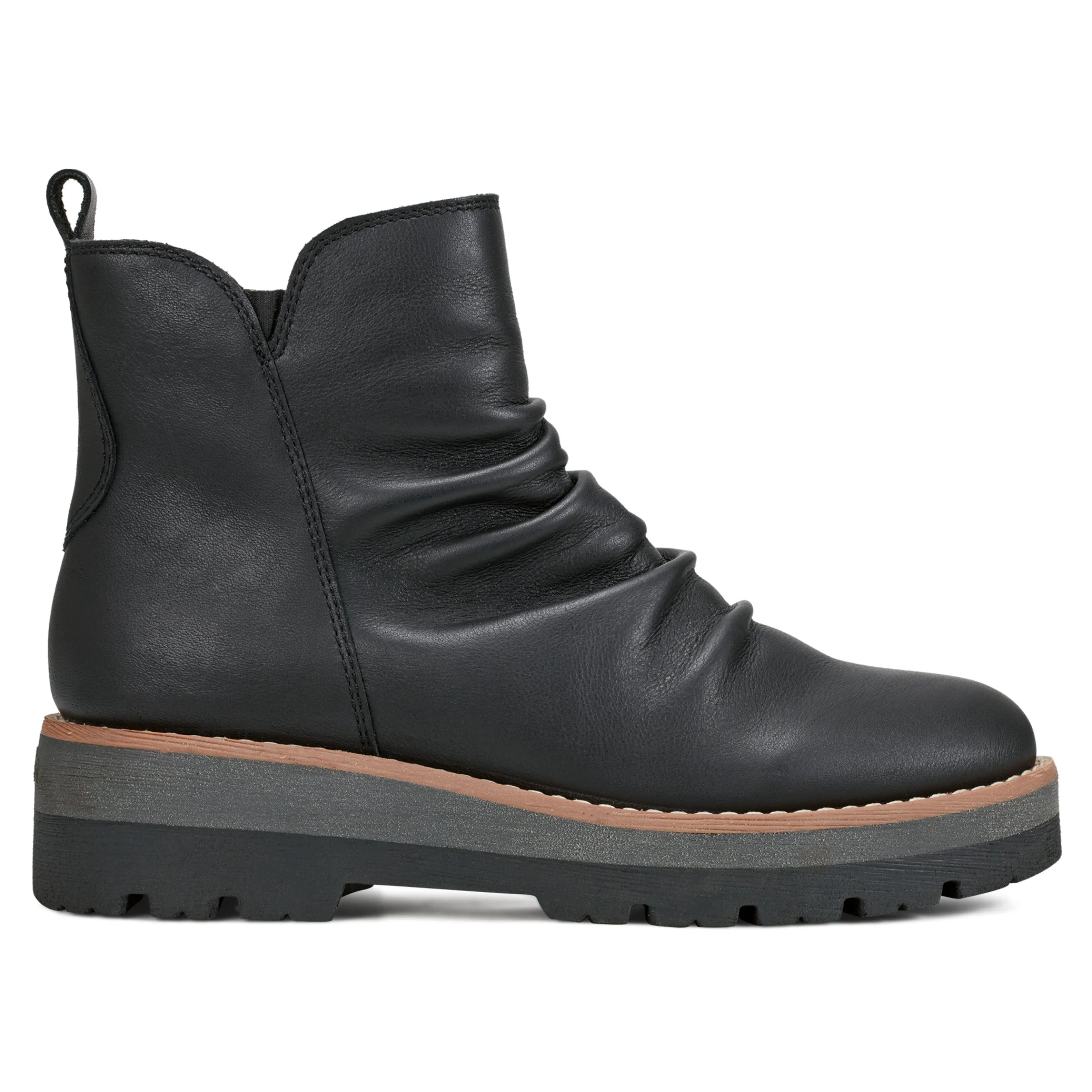 Yonder Waterproof Ruched Lug Sole Casual Booties