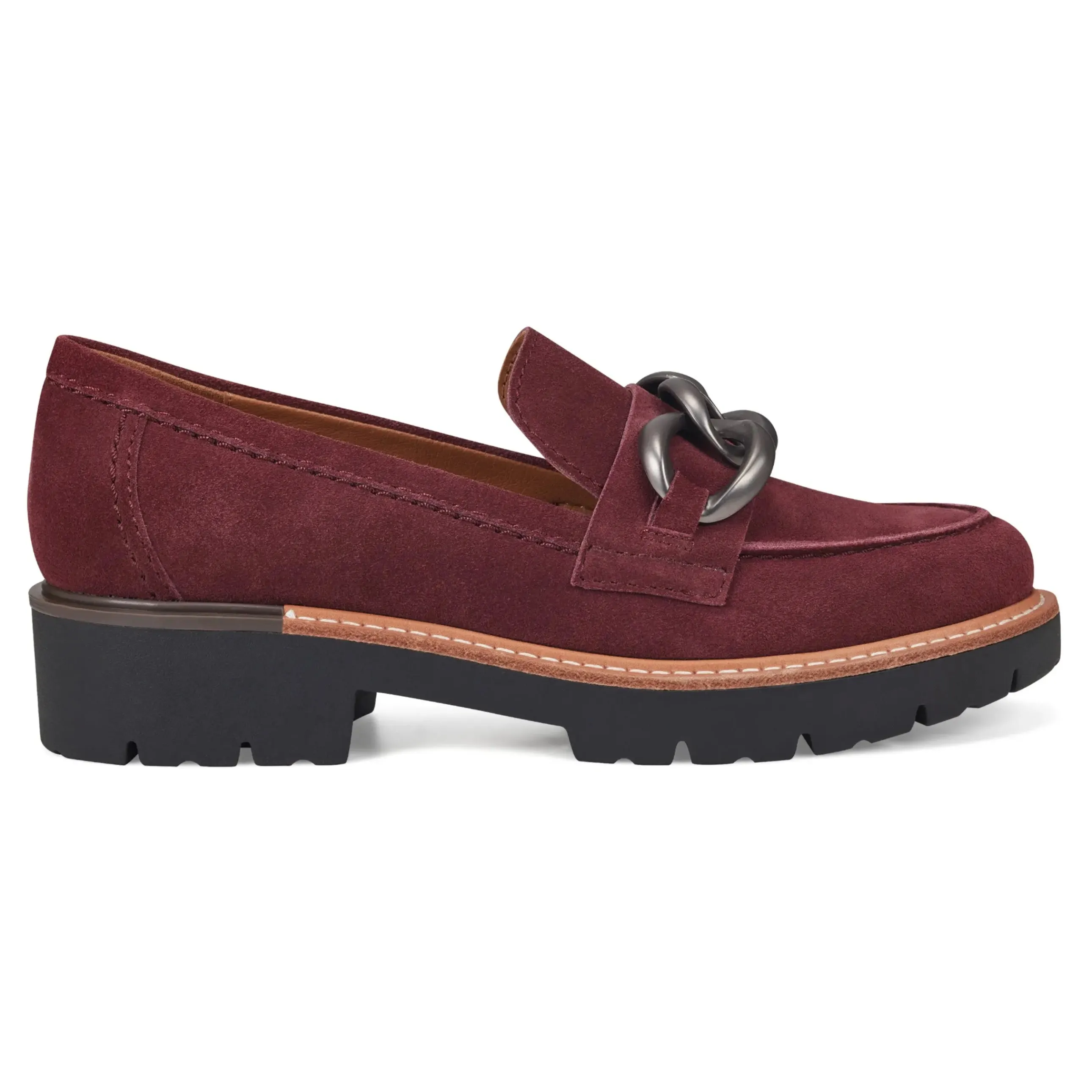 Zalor Round Toe Lug Sole Casual Slip-on Loafers