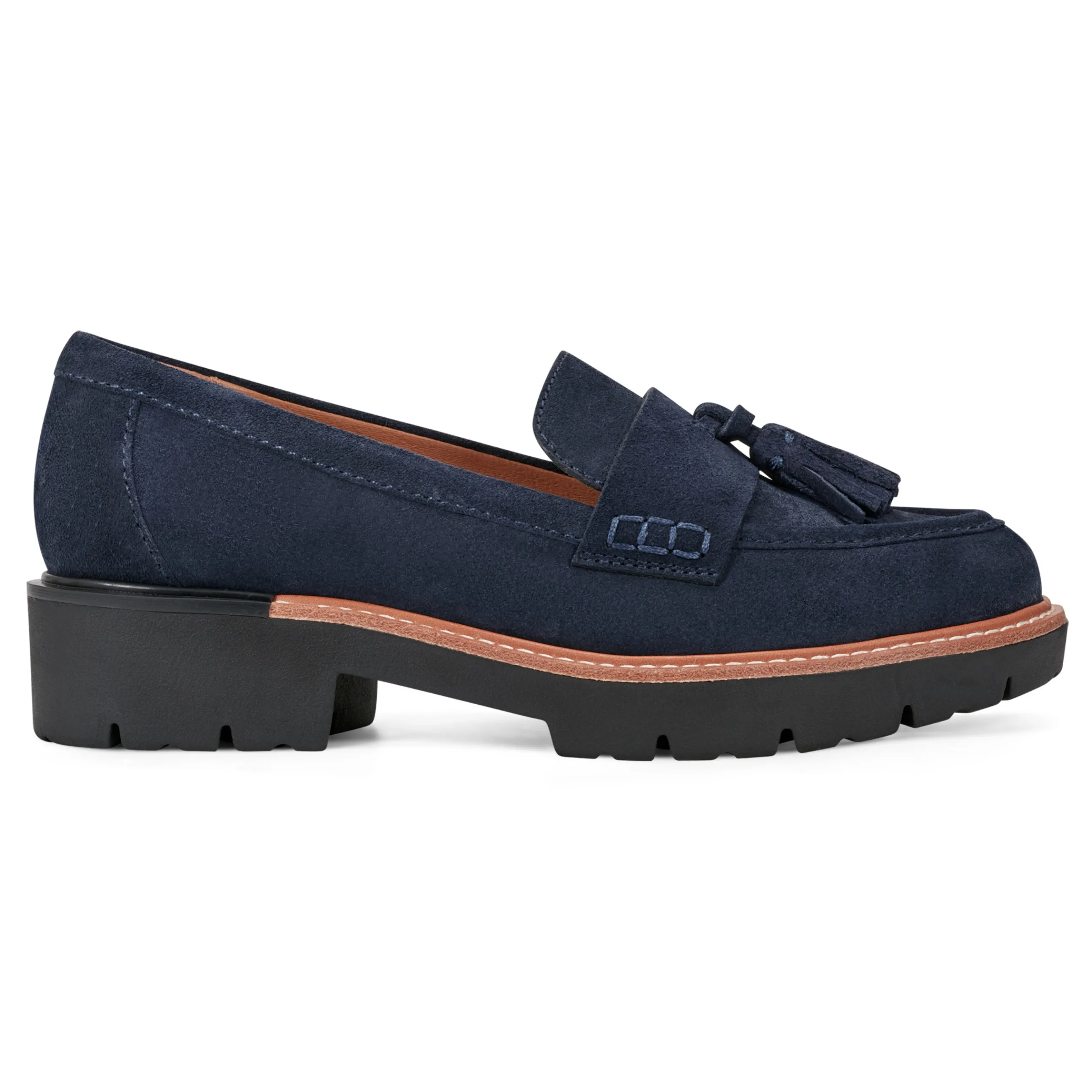 Zimm Round Toe Lug Sole Casual Slip-on Loafers